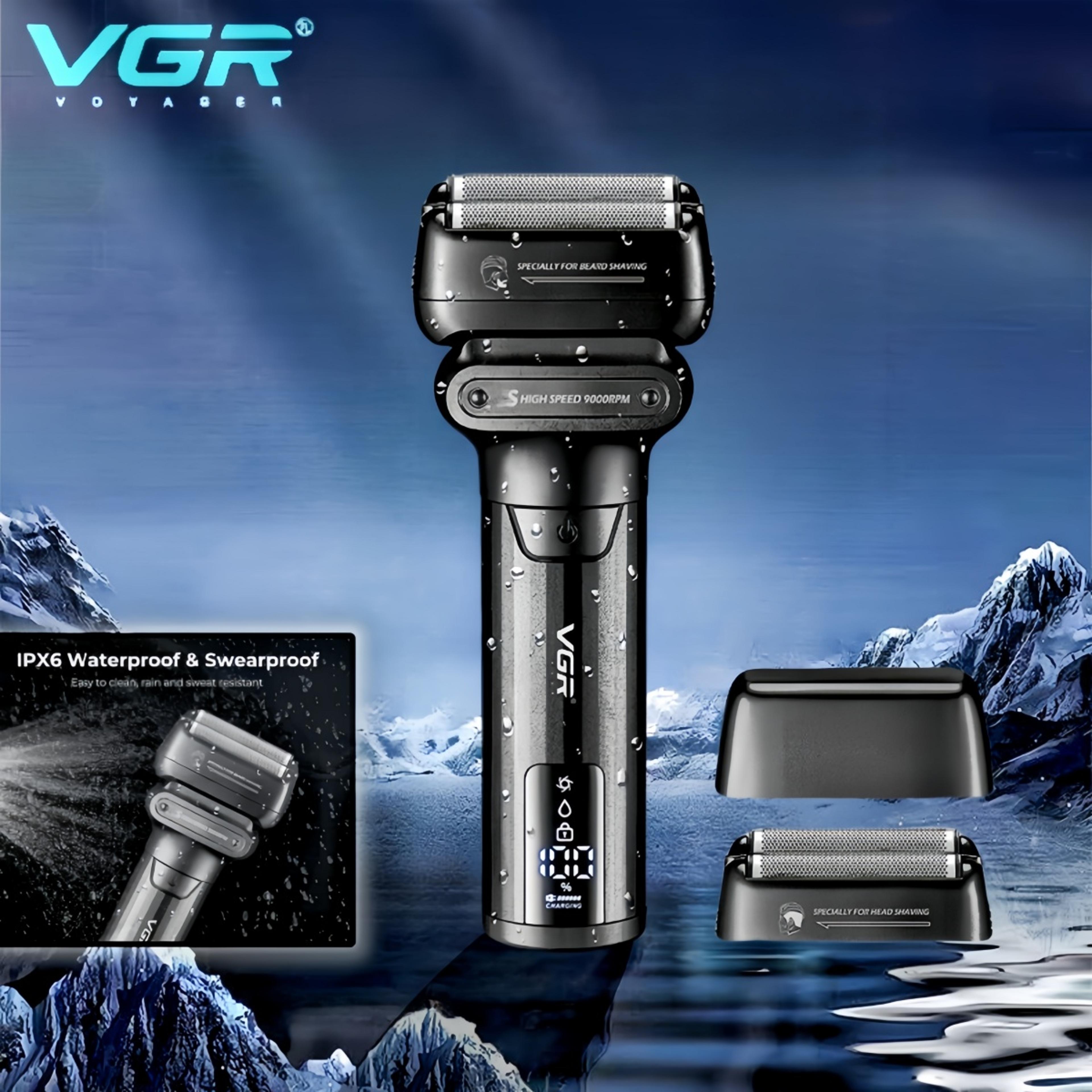 vgr foil shaver rechargeable electric shaver for men with wet & dry use