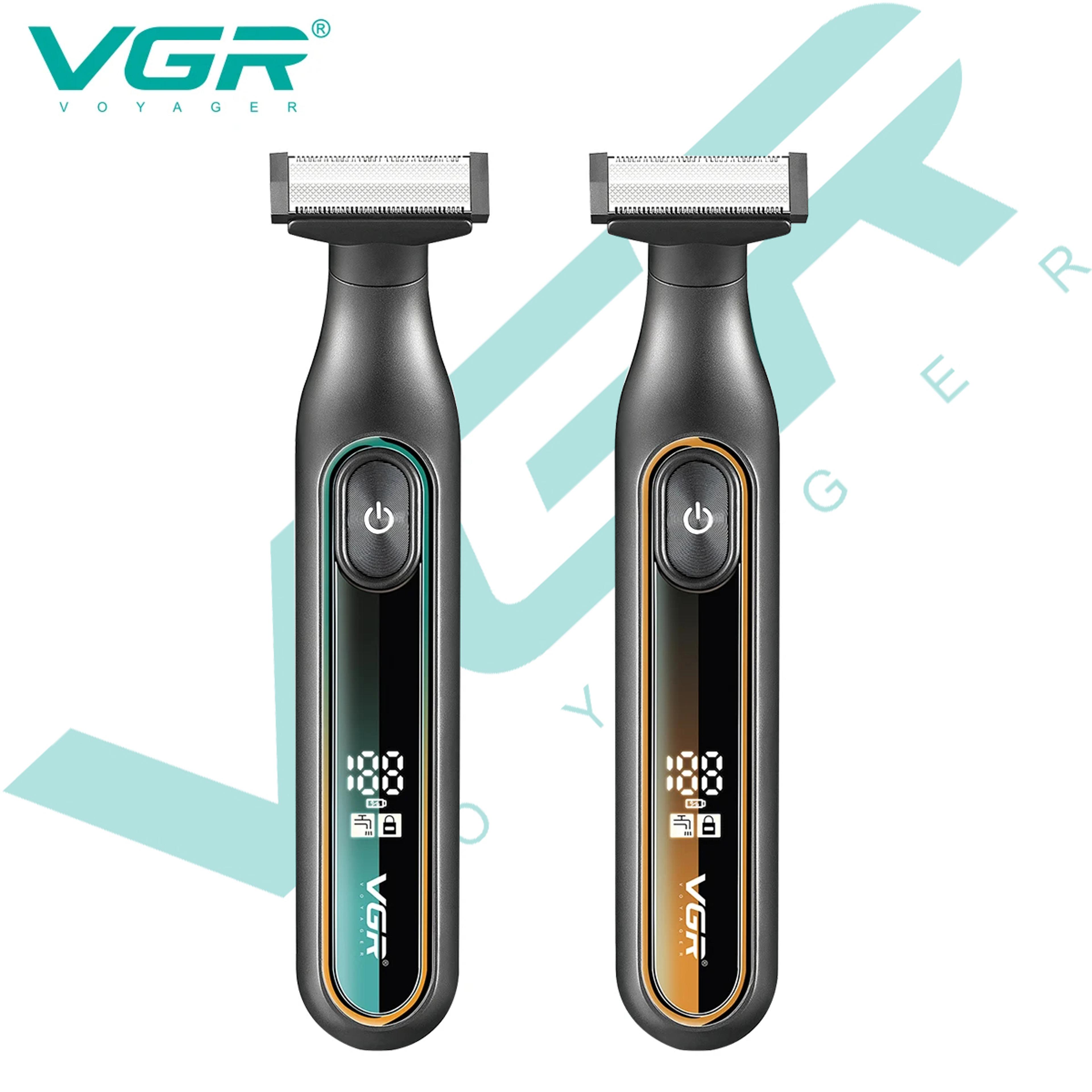electric shaver & beard trimmer with led display waterproof grooming kit