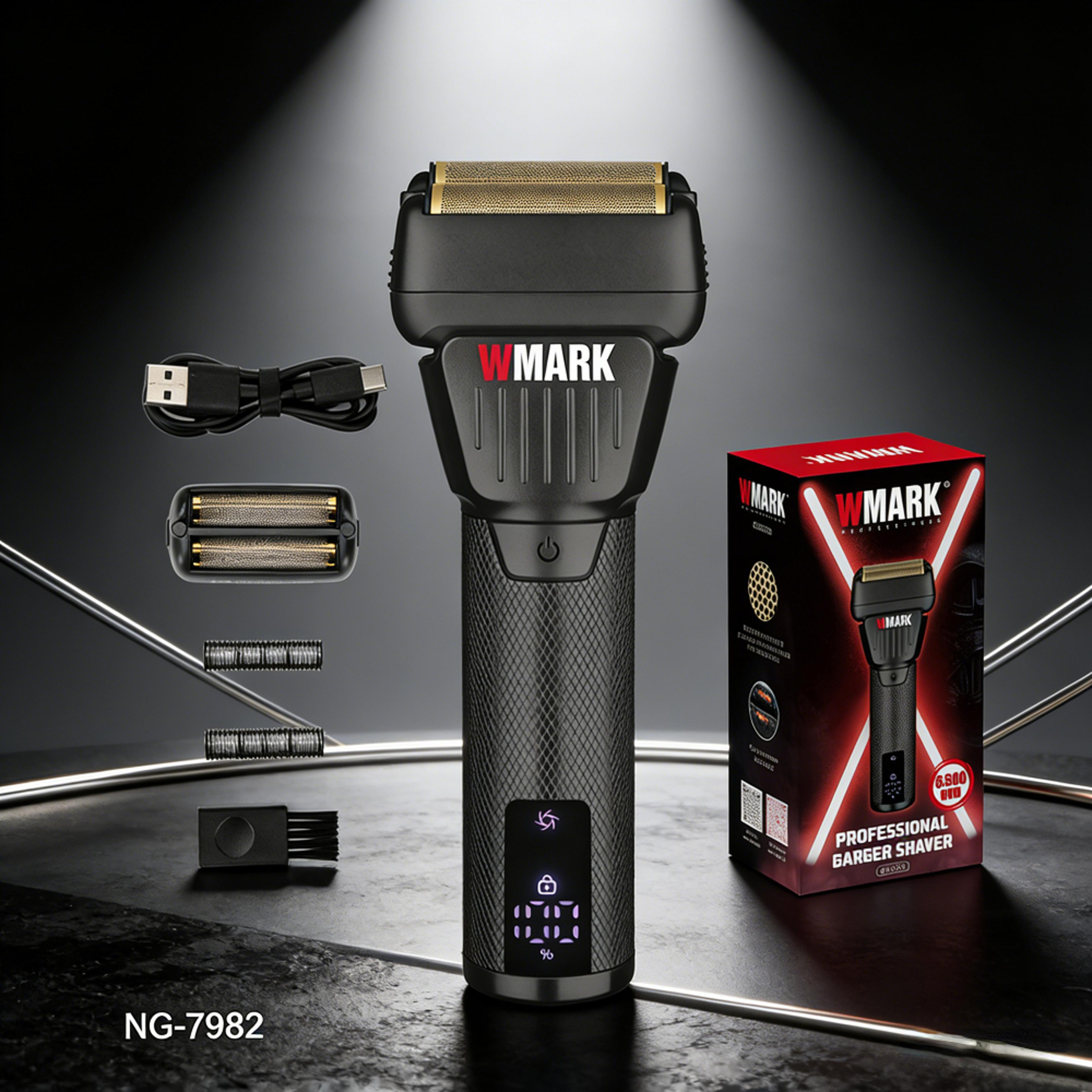 electric shaver for men waterproof foil shaver with travel lock & usb c charging
