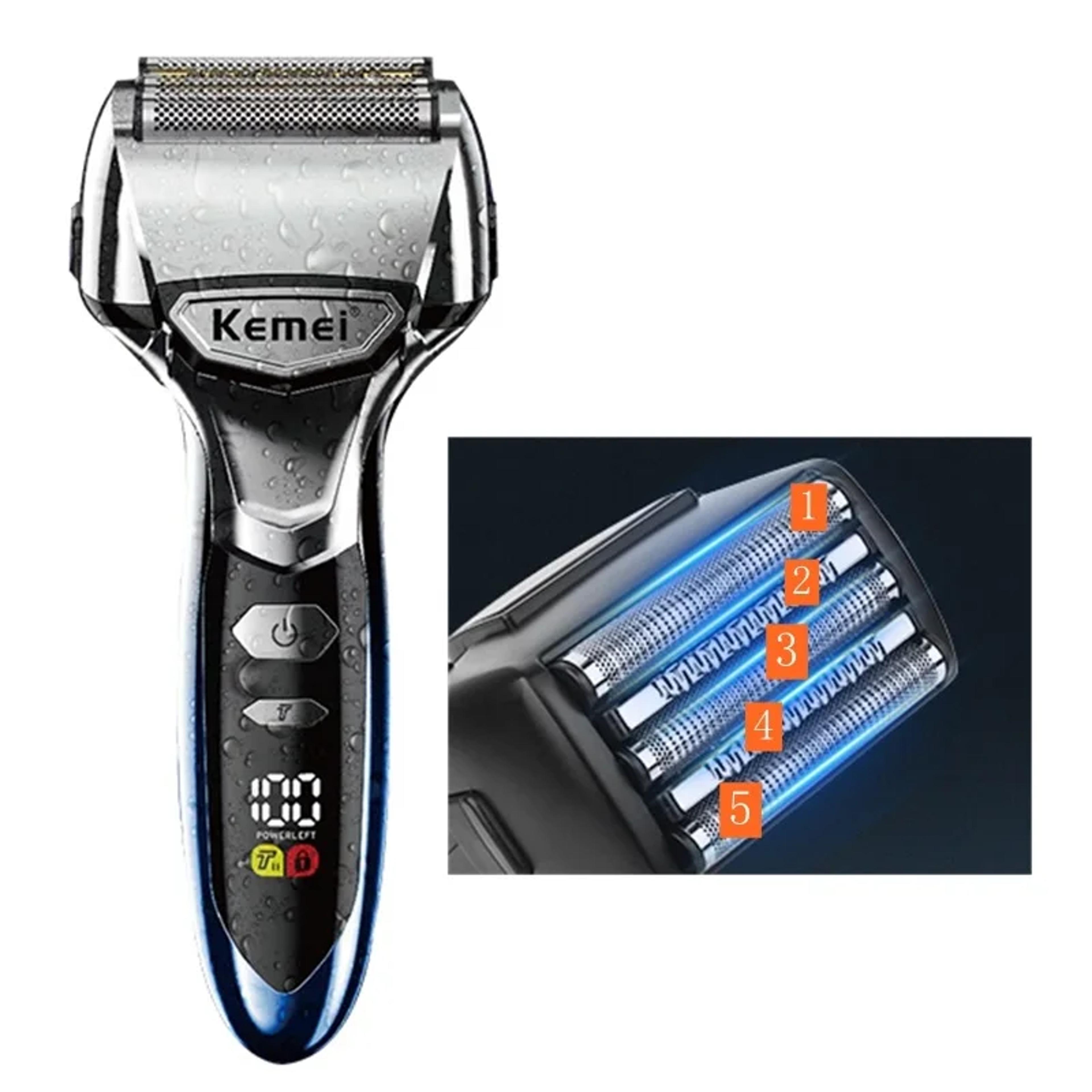 electric shaver for men blade wet dry electric razor with pop up trimmer