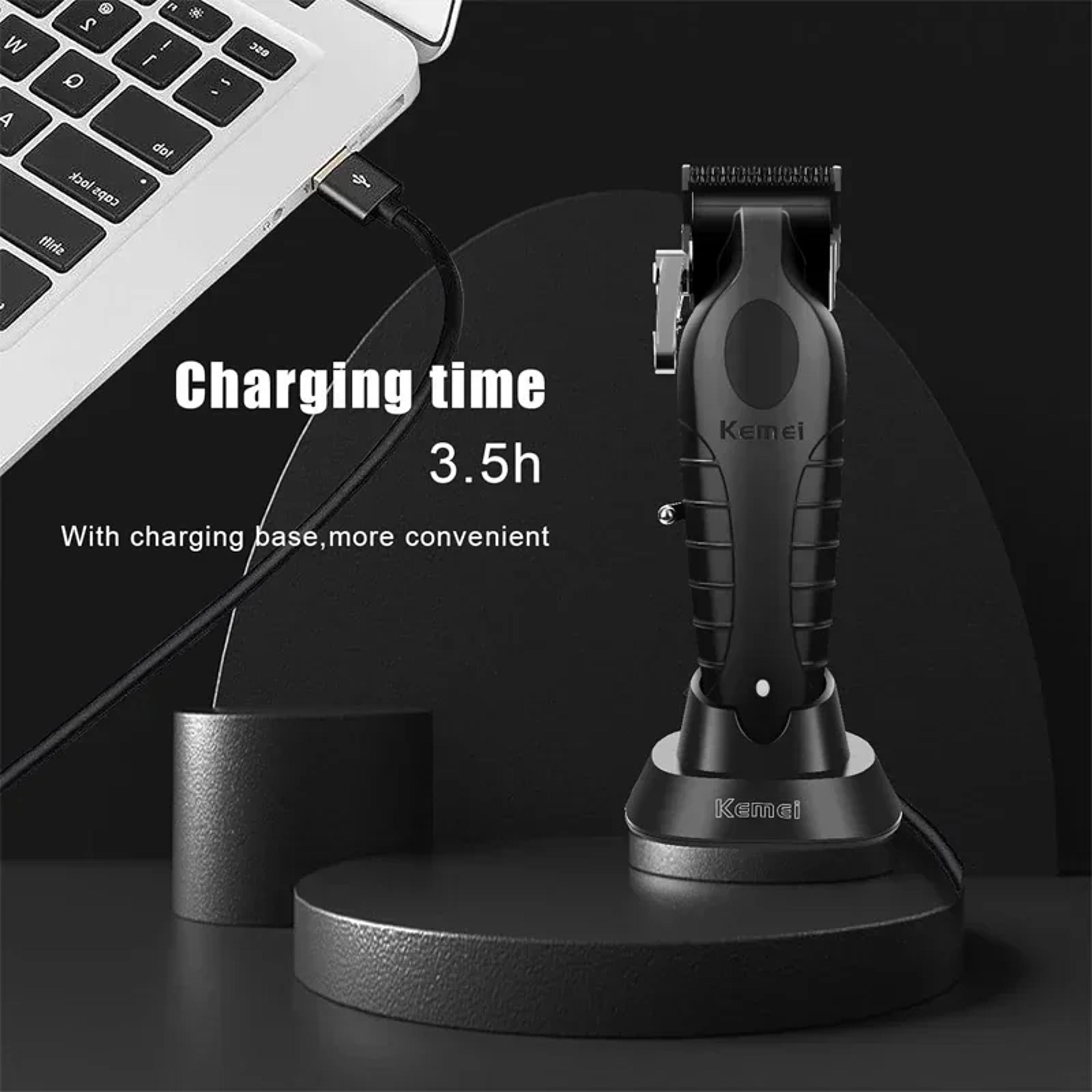 kemei professional hair clipper & hair trimmer grooming kit with electric foil shaver