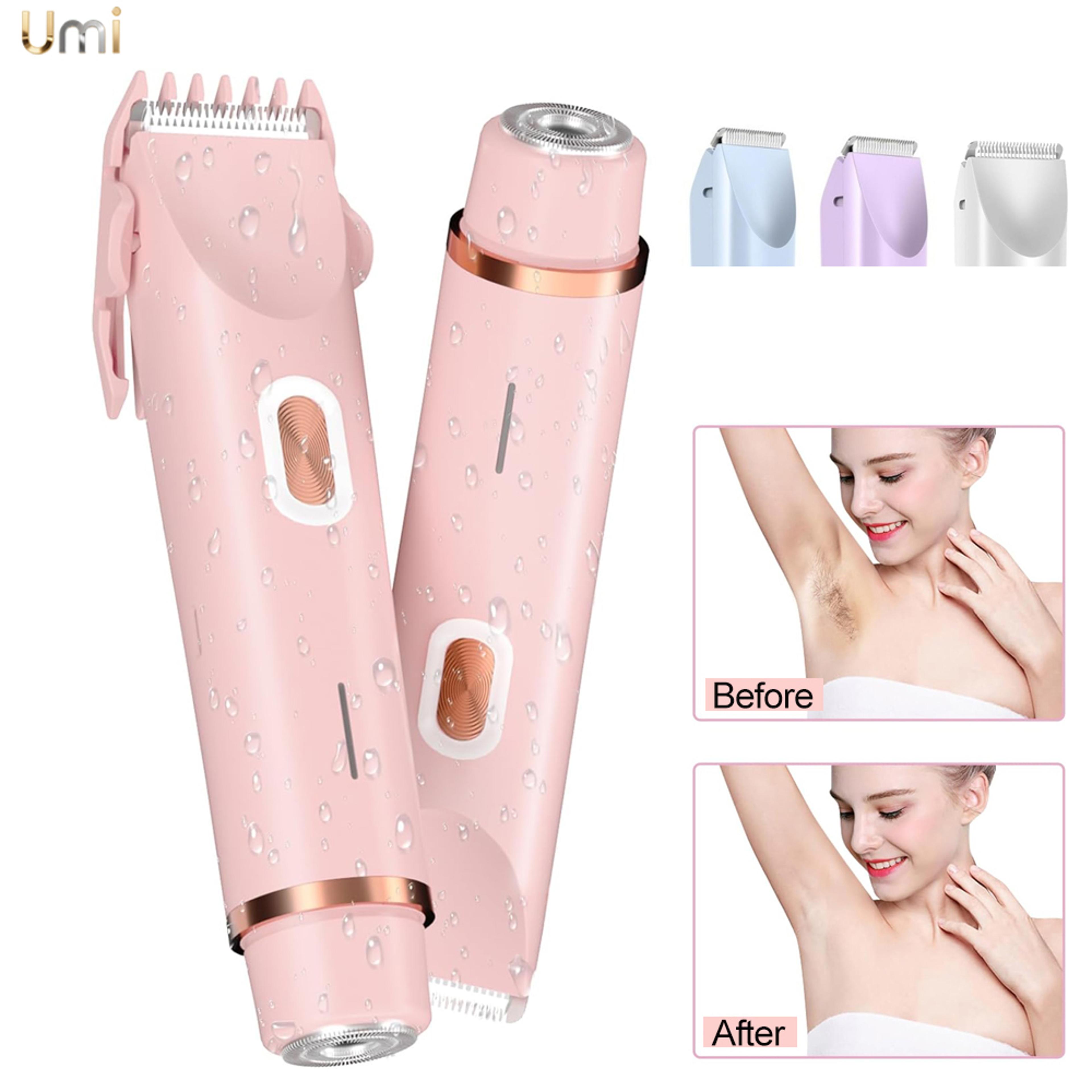 rechargeable women electric shaver for bikini legs & underarms with detachable head