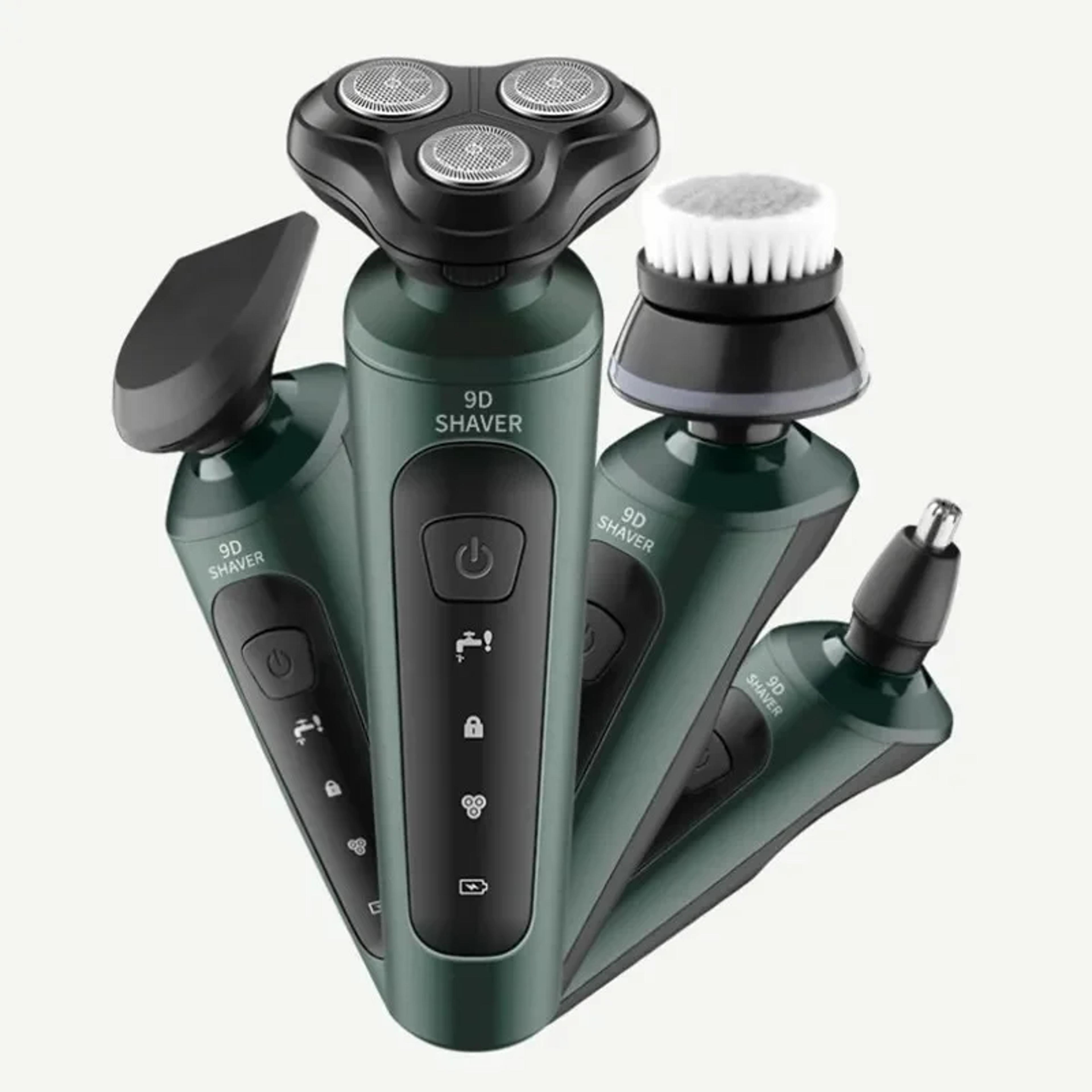 rechargeable electric shaver for men waterproof wet & dry rotary electric razor