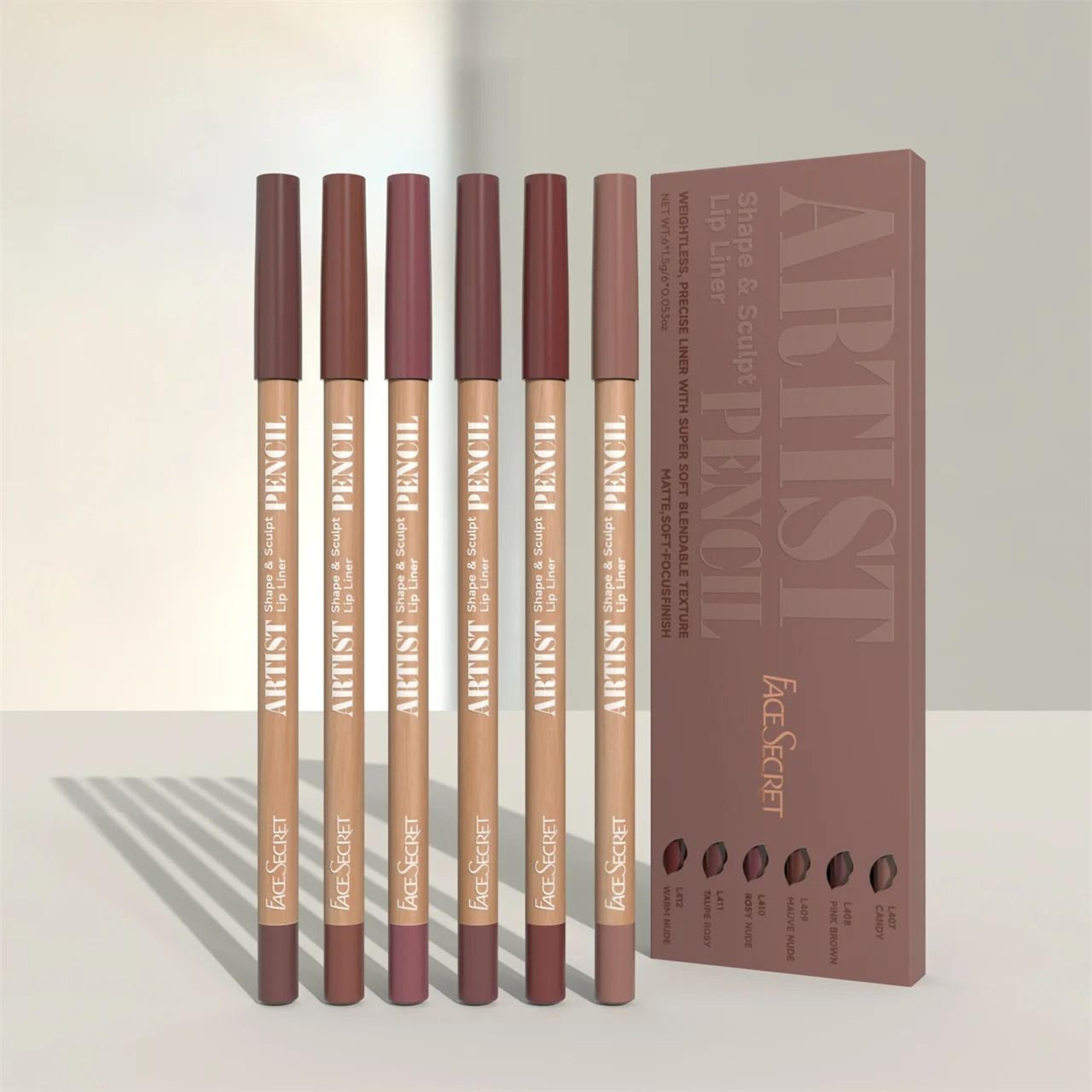 face secret artist sculpt lip liner set – soft matte precision