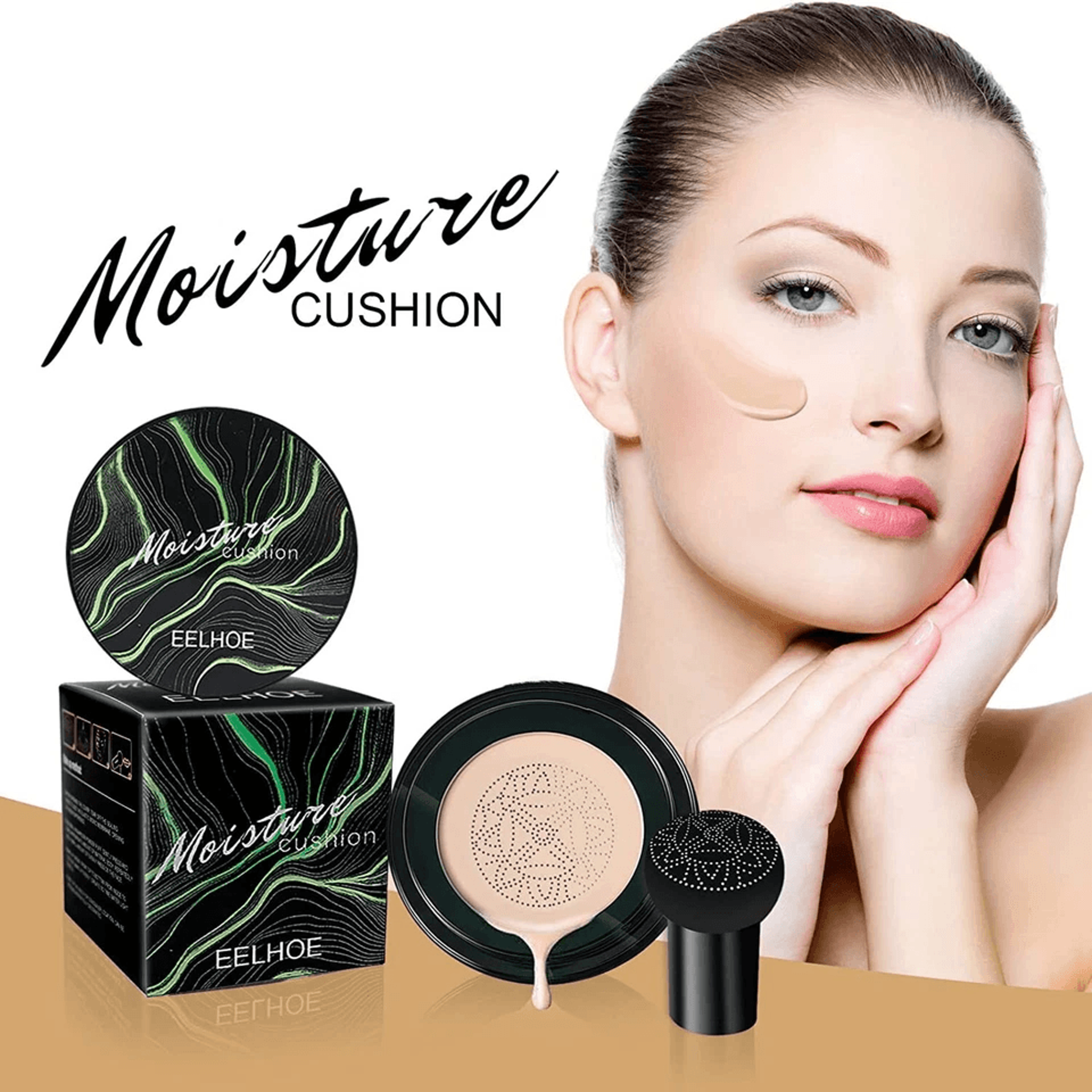 mushroom head air cushion cc cream, brightening, moisturizing & concealing foundation