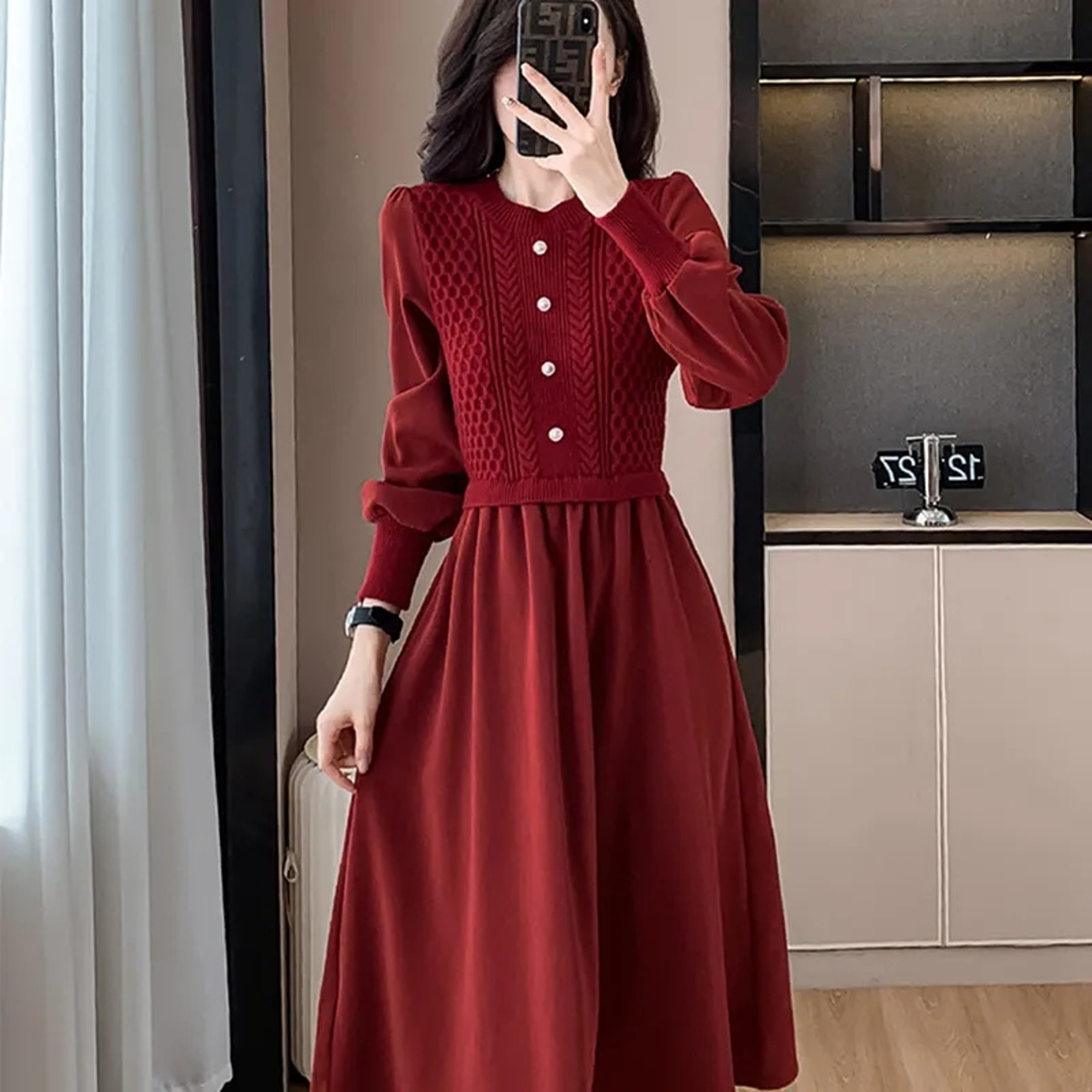 knitted ladies dress Cable Rib Ladies Knitted Dress Pattern, Spring,