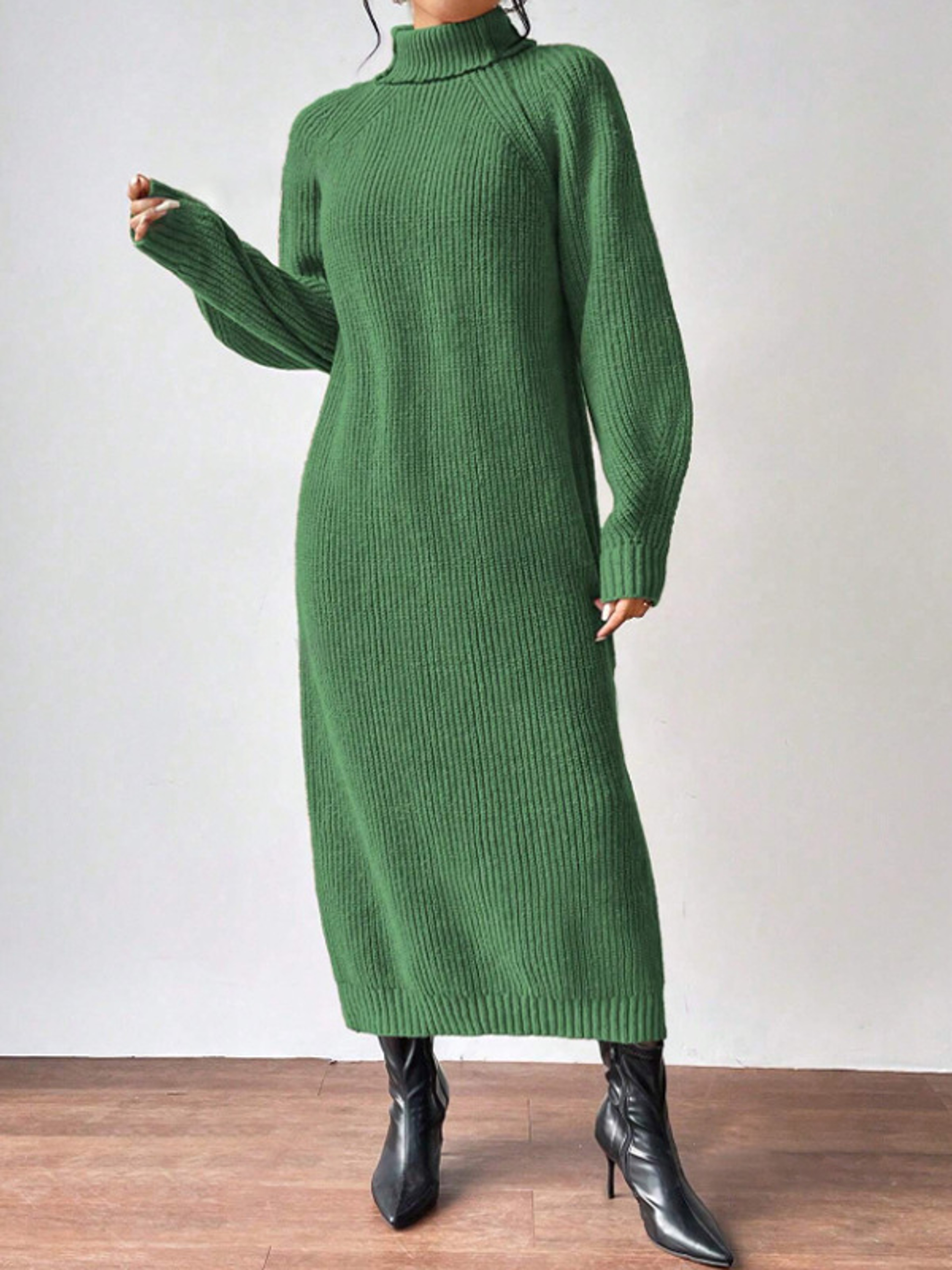 knit dresses for women Midi Sevevn Womens Long Sleeve Ribbed Sweater Dresses 2025 Fall Short Tunic Dress Bust 104 knit dress for women Cozy