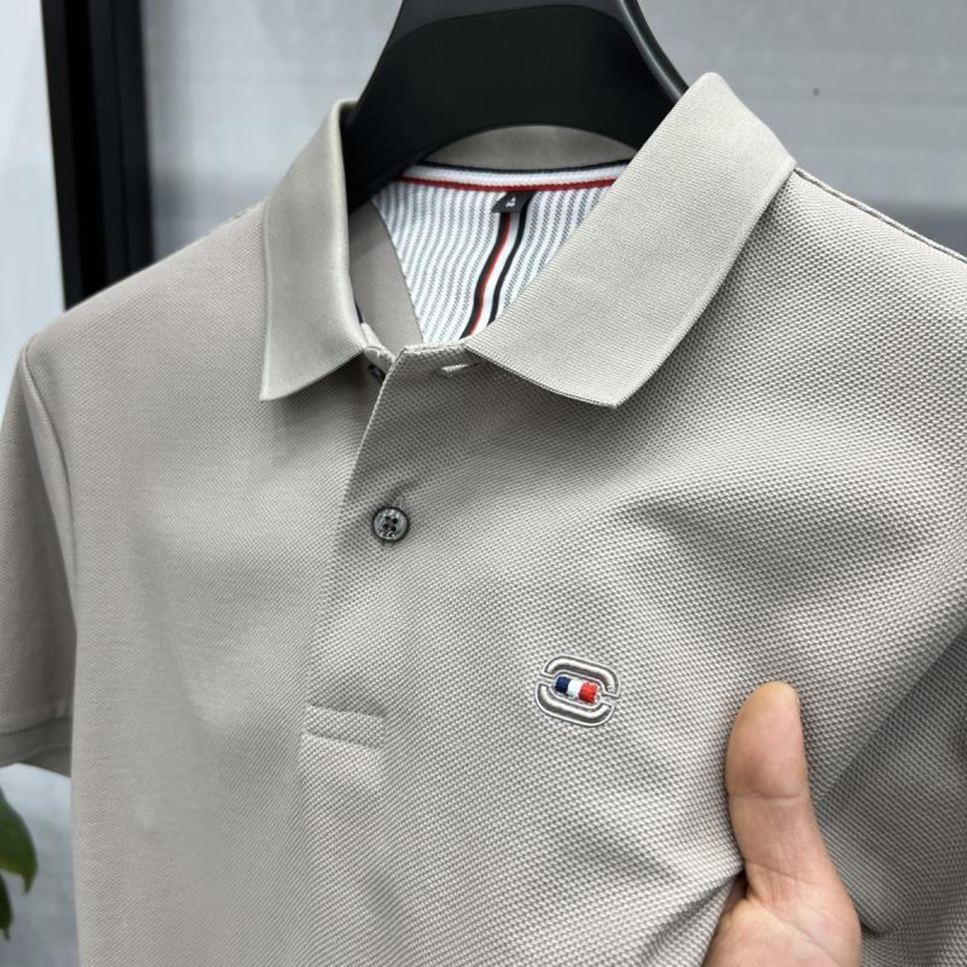 plus size men's cotton polo shirt – loose fit casual sports top