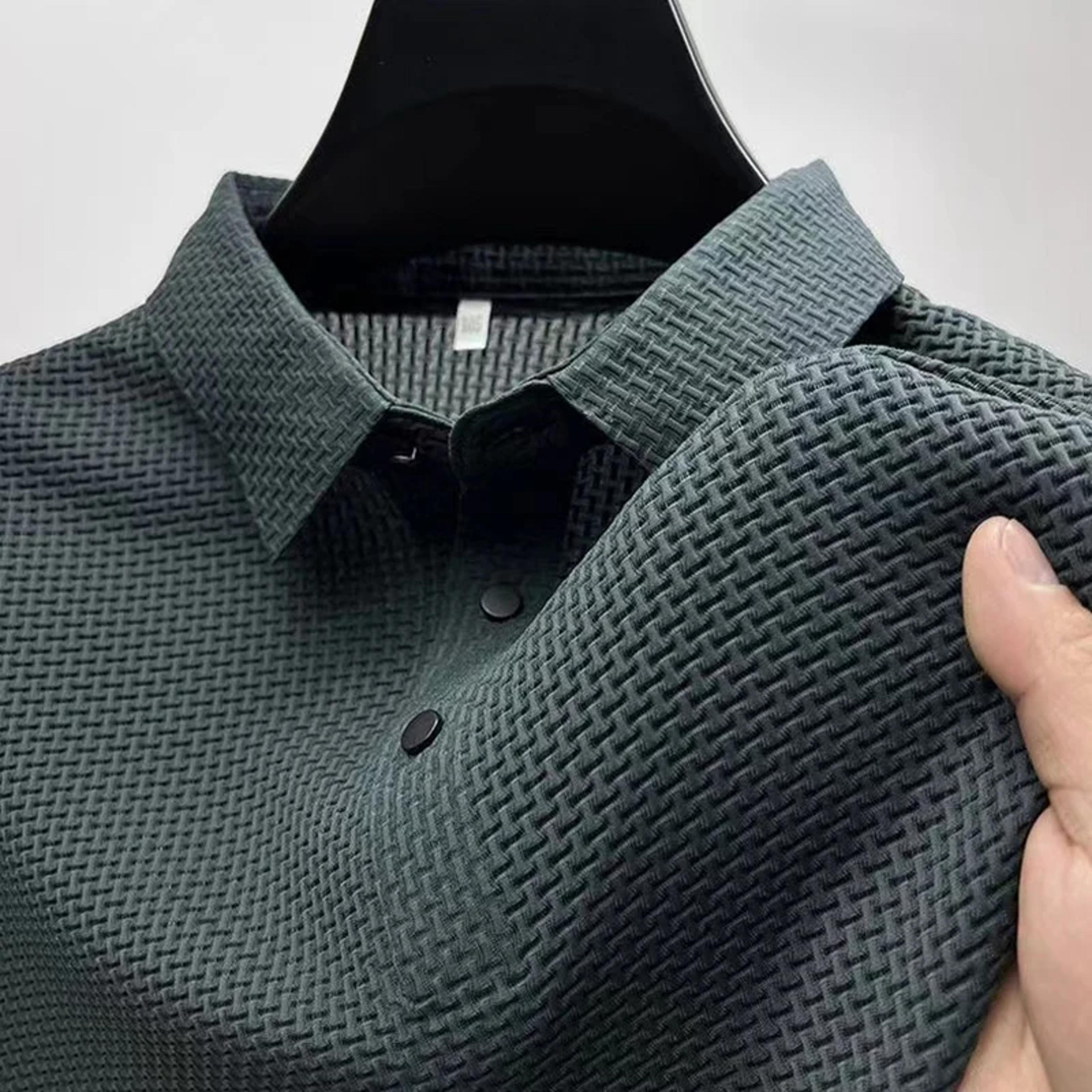 men's premium bone flower polo shirt – breathable summer casual top