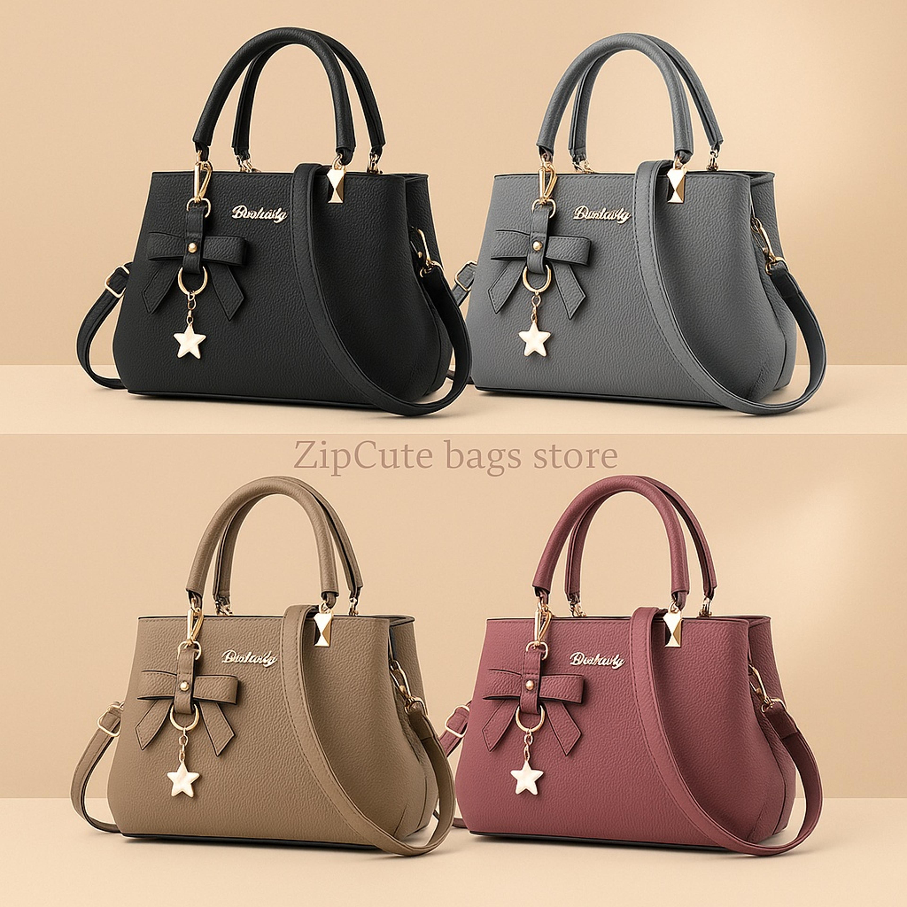 chic bow shoulder bag elegant large capacity women messenger tote
