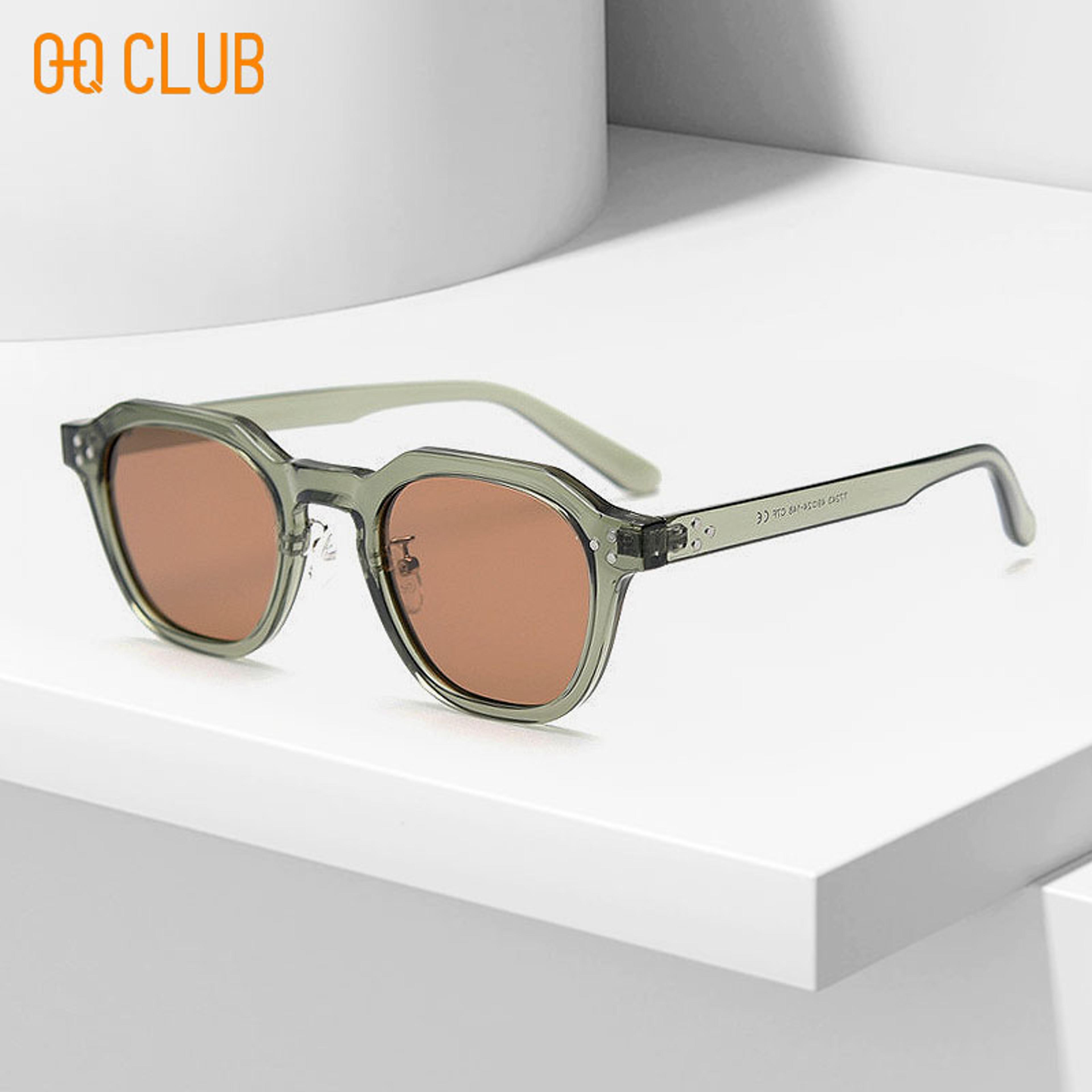 club retro korean style sunglasses polarized square eyewear