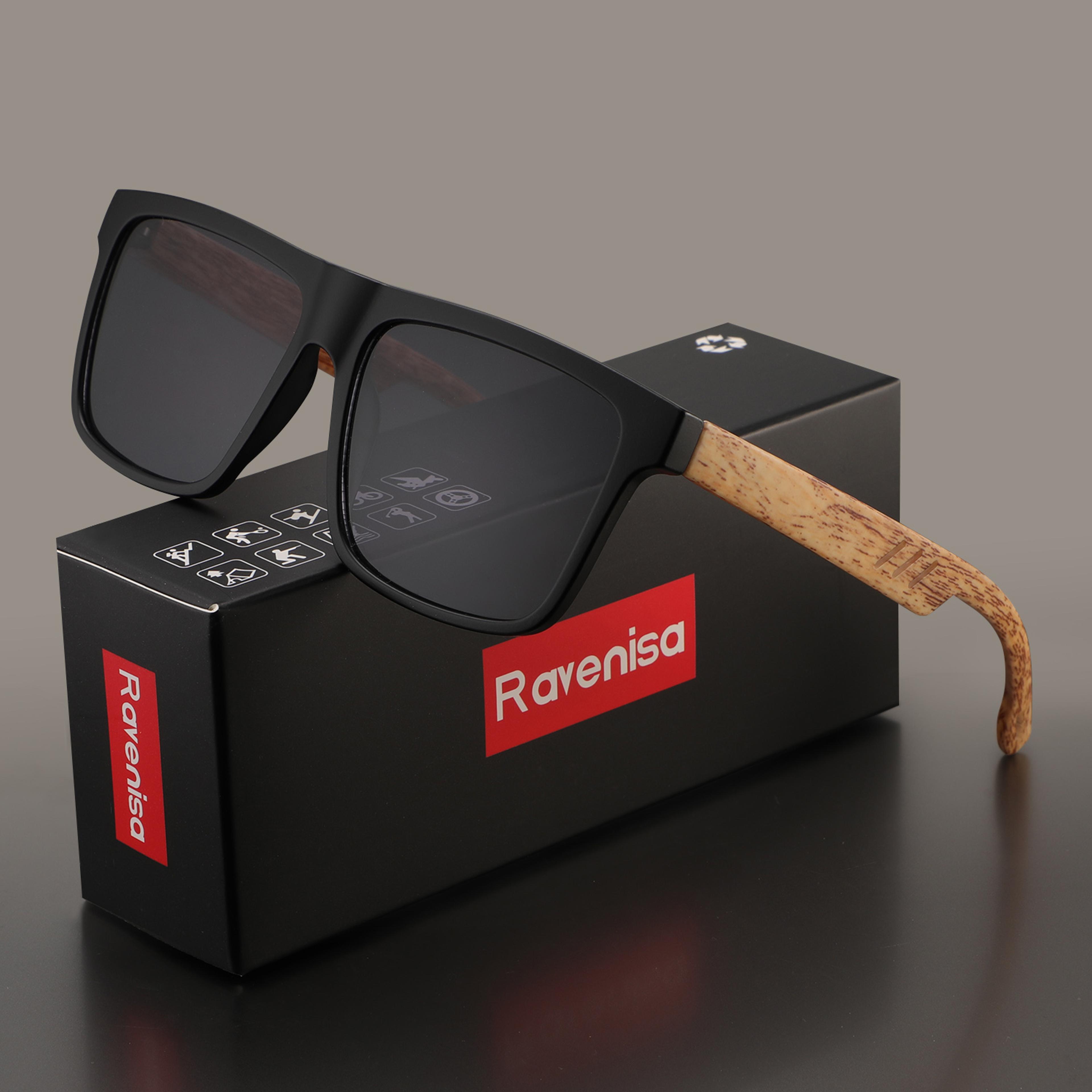 ravenisa vintage square frame sunglasses designer eyewear for men and women