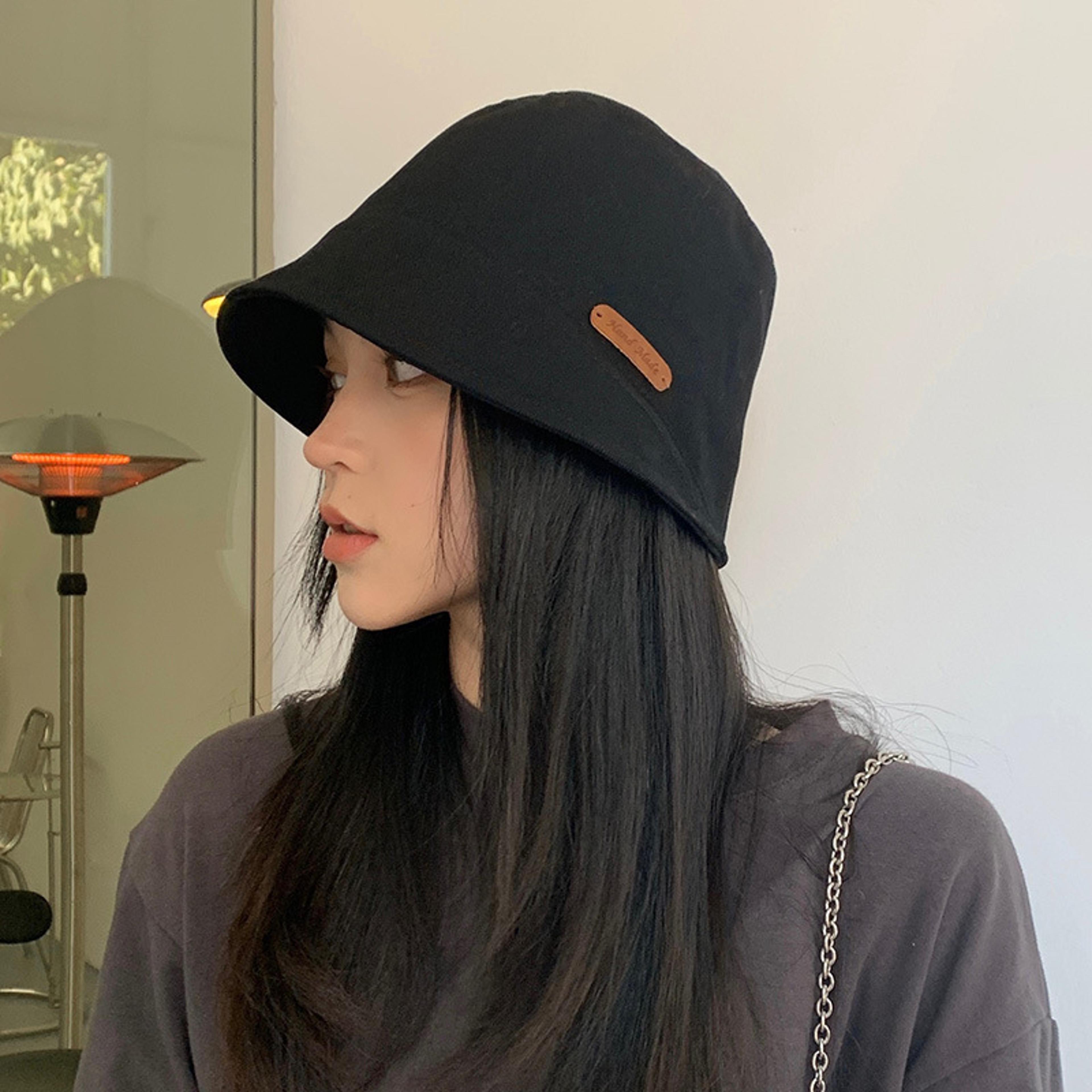 japanese foldable cotton bucket hat wide brim sun protect basin cap