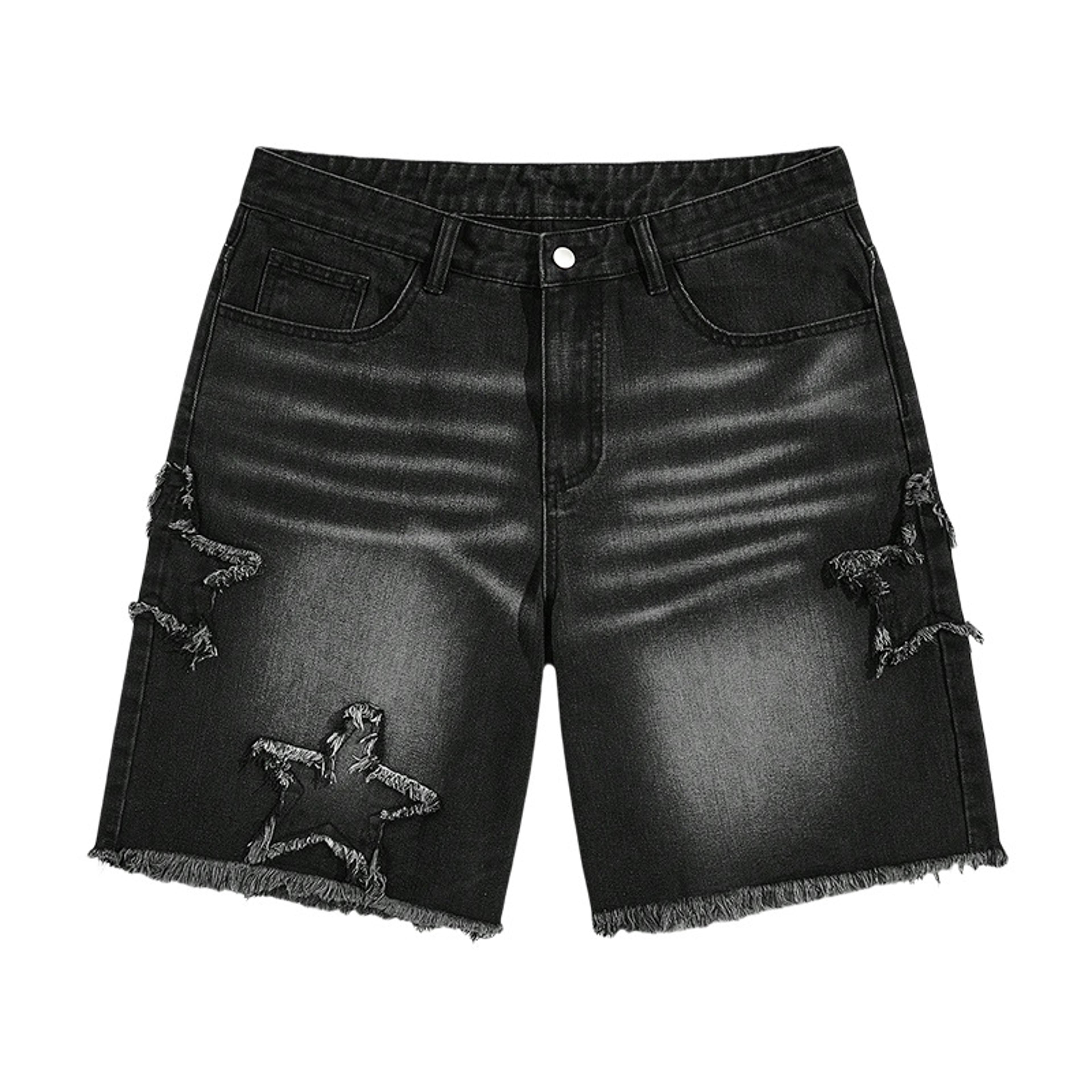 men's casual denim shorts trendy loose fit summer jeans