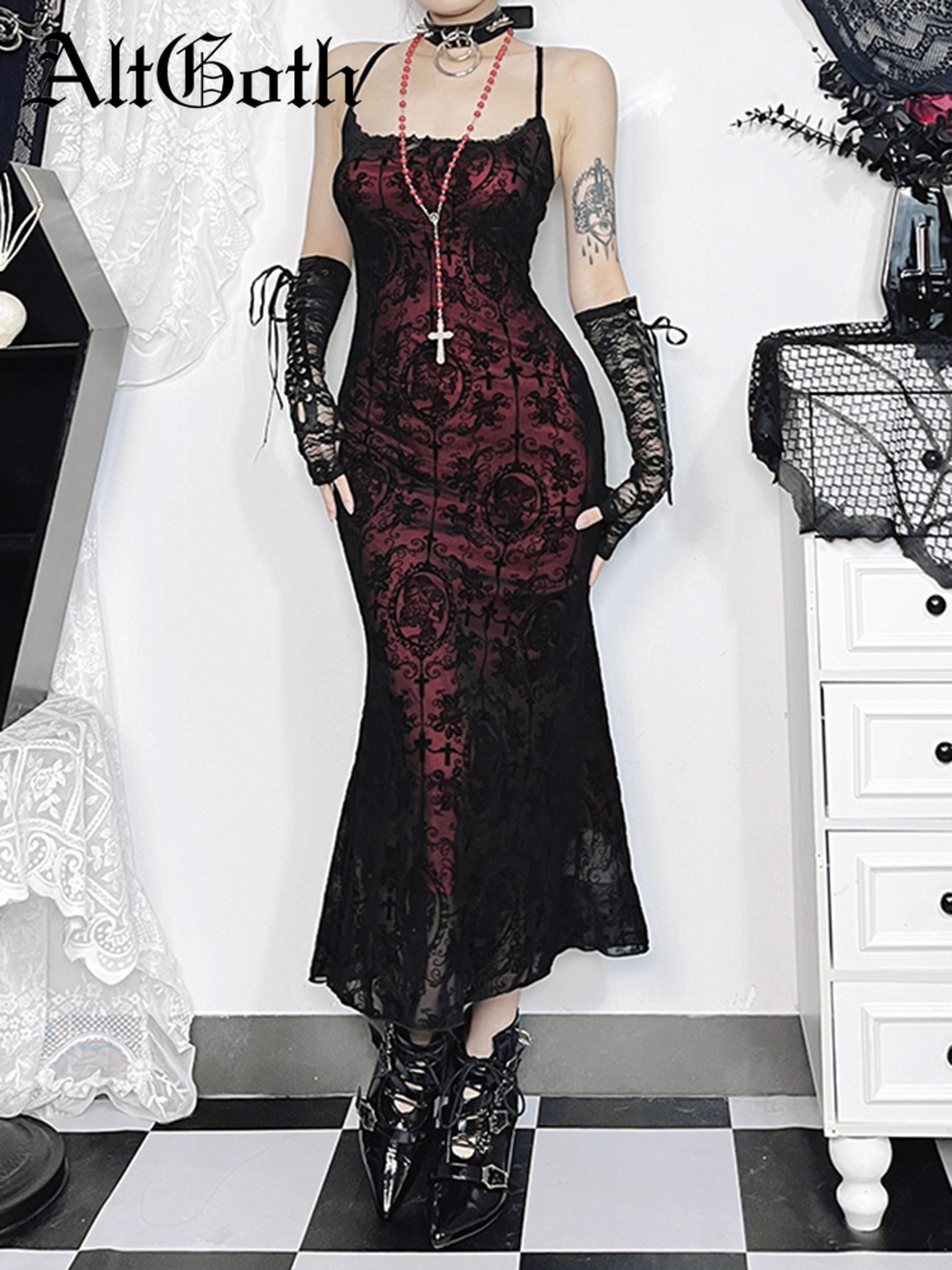 altgoth vintage elegant gothic mini dress