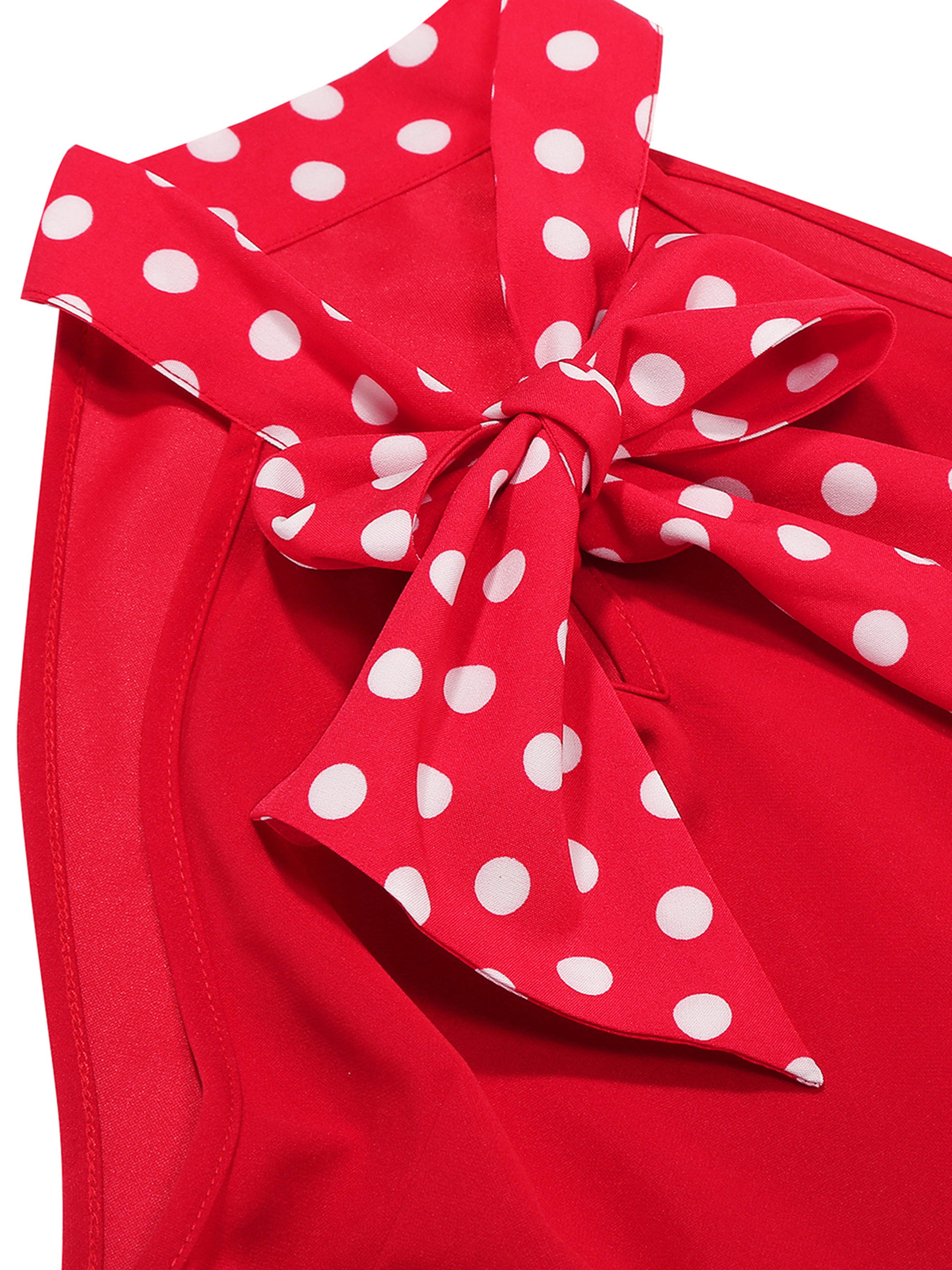 tonval old vintage polka dot halter dress