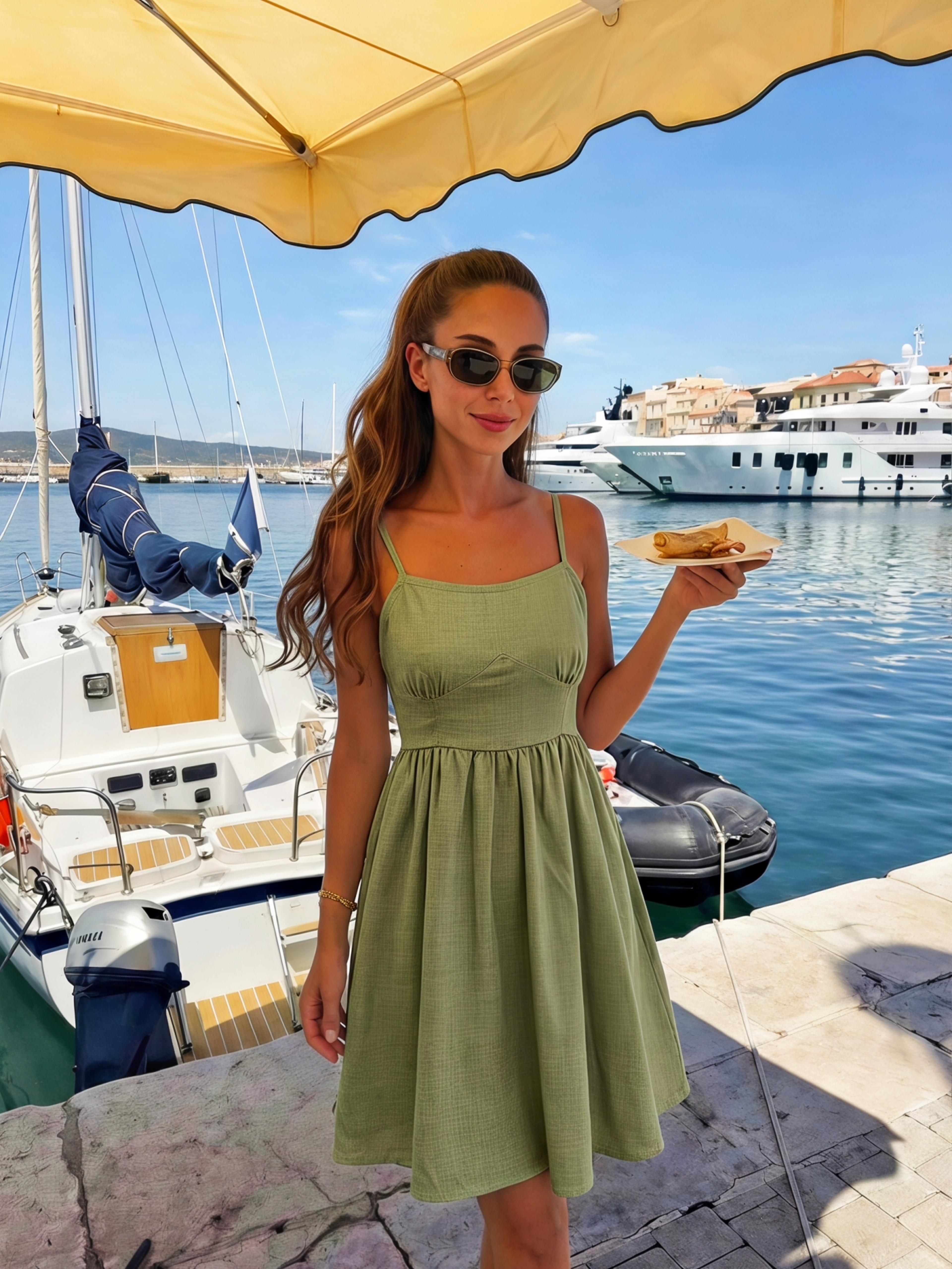 sage green backless summer mini dress square neck flowy beach sundress
