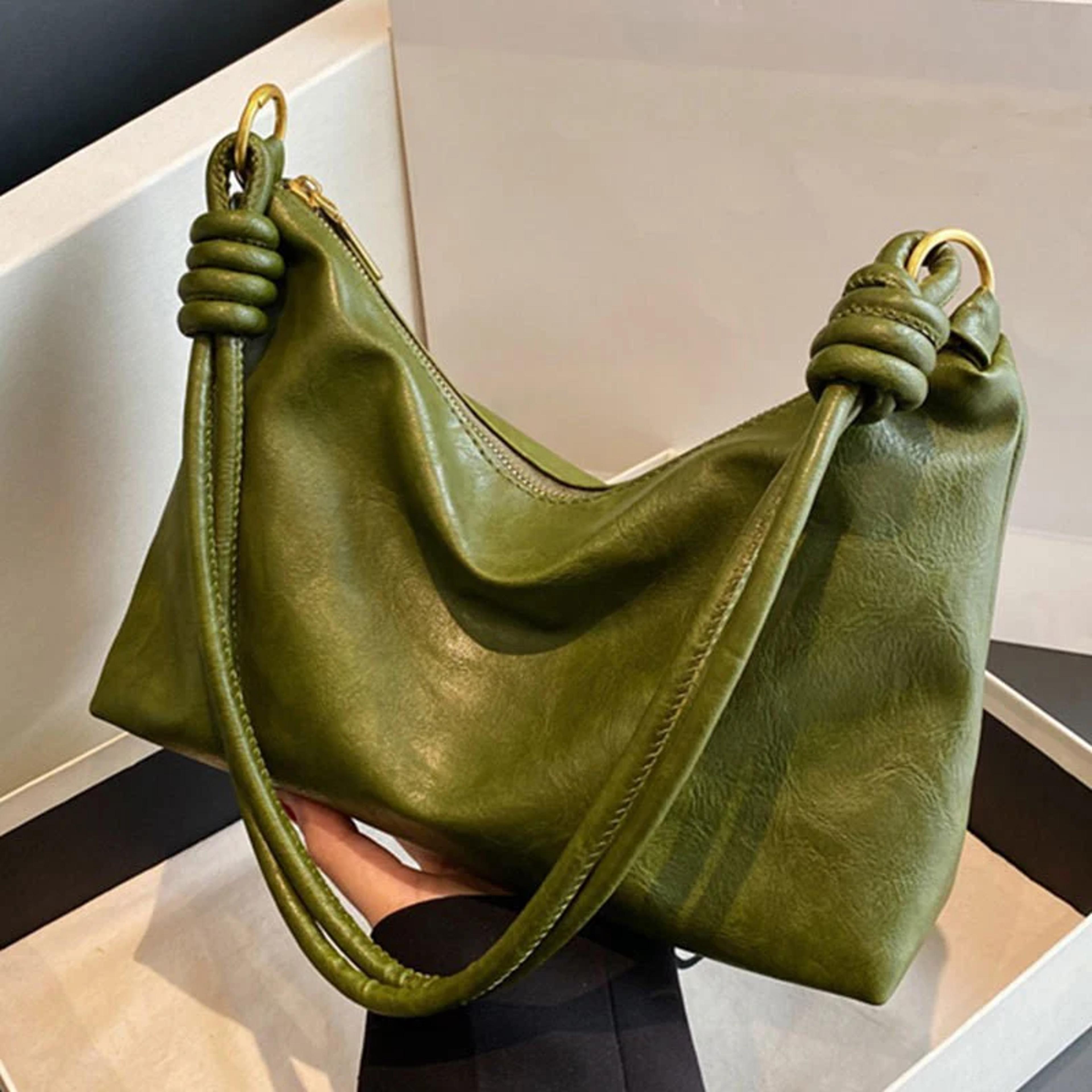 high-end soft leather crossbody bag with geometric wide strap