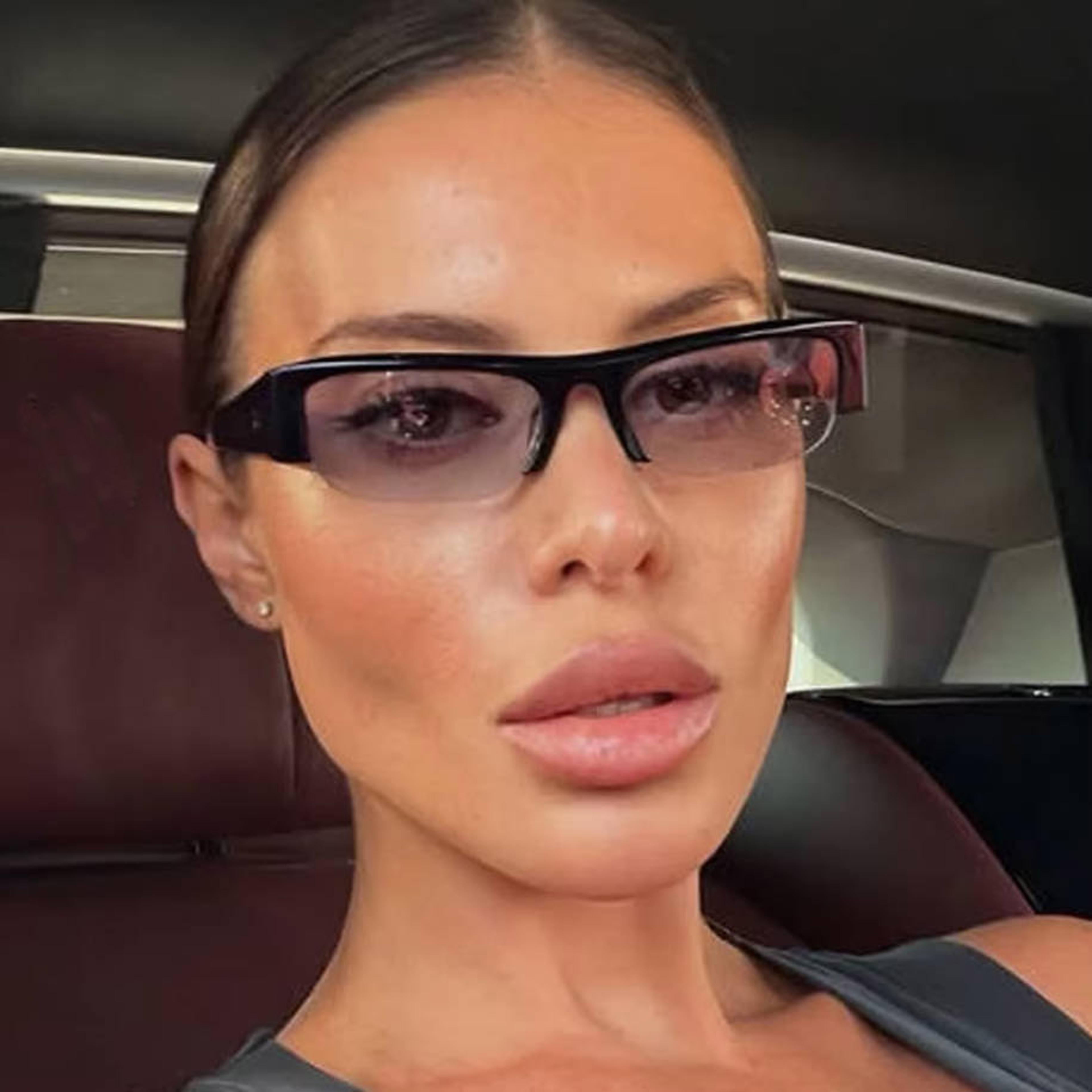 retroedge vintage small rectangle half frame sunglasses trendy driving eyewear
