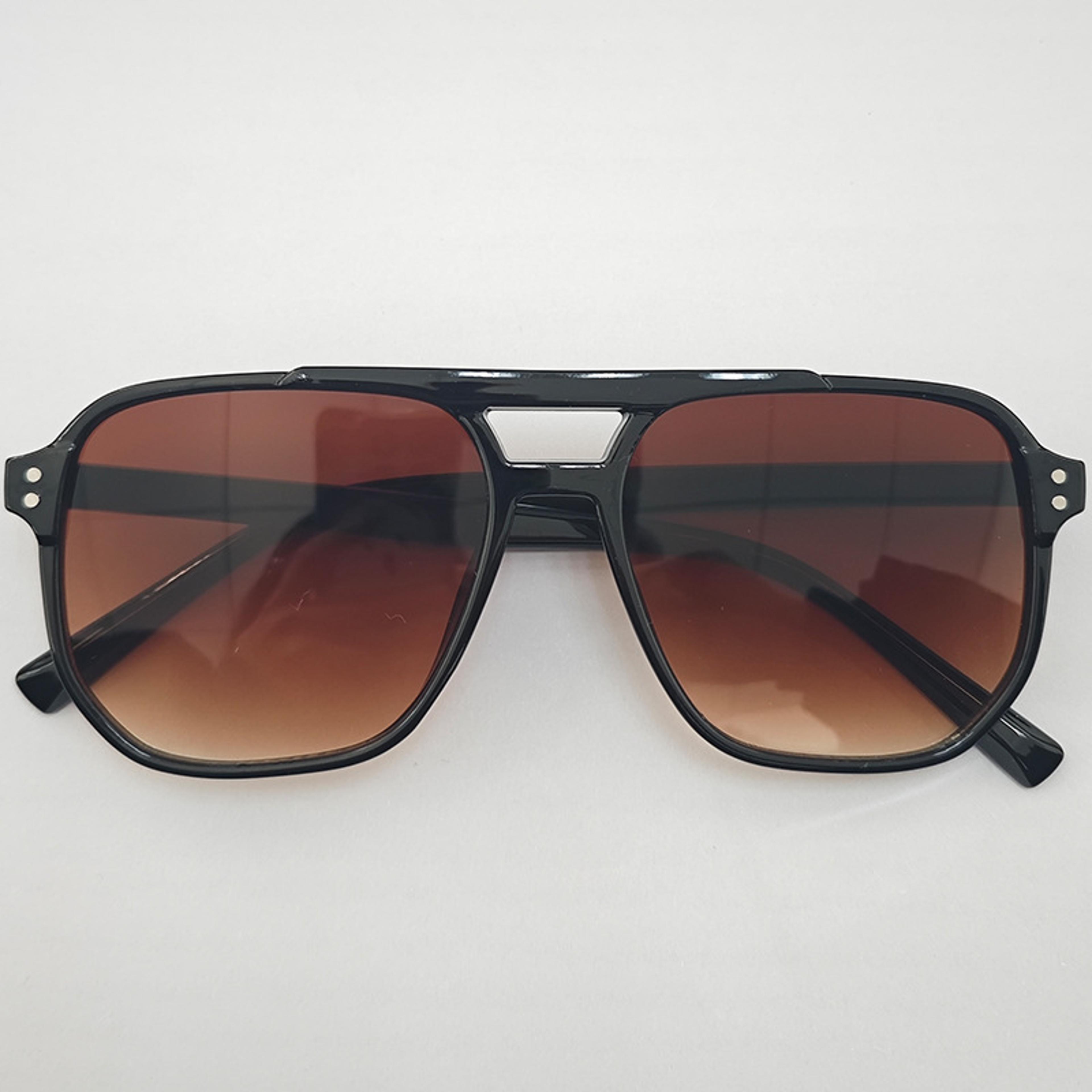 retro polygon sunglasses with double beam frame vintage square eyeglasses