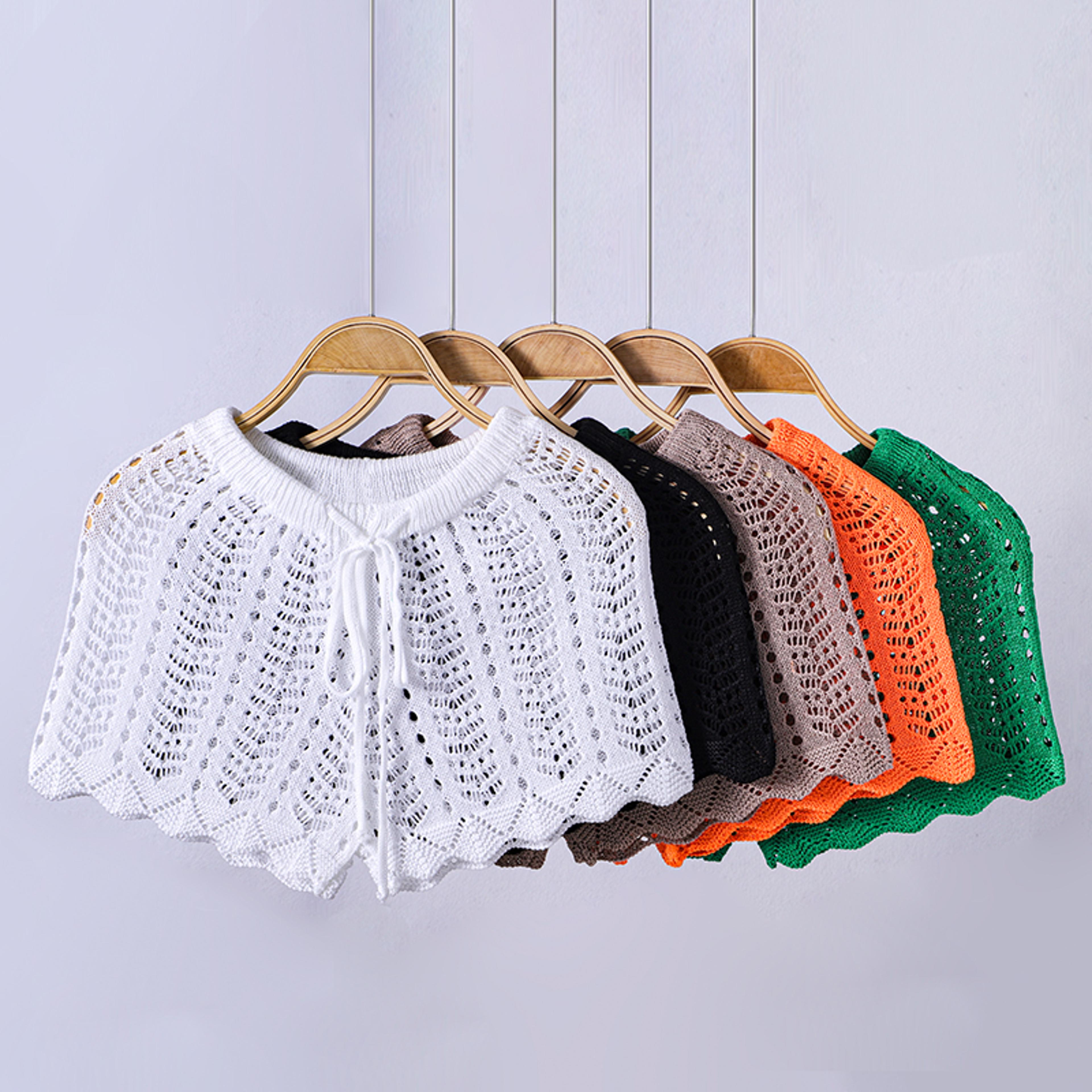 hollow-out knit beach cover-up shorts - breezy summer vacation swimwear