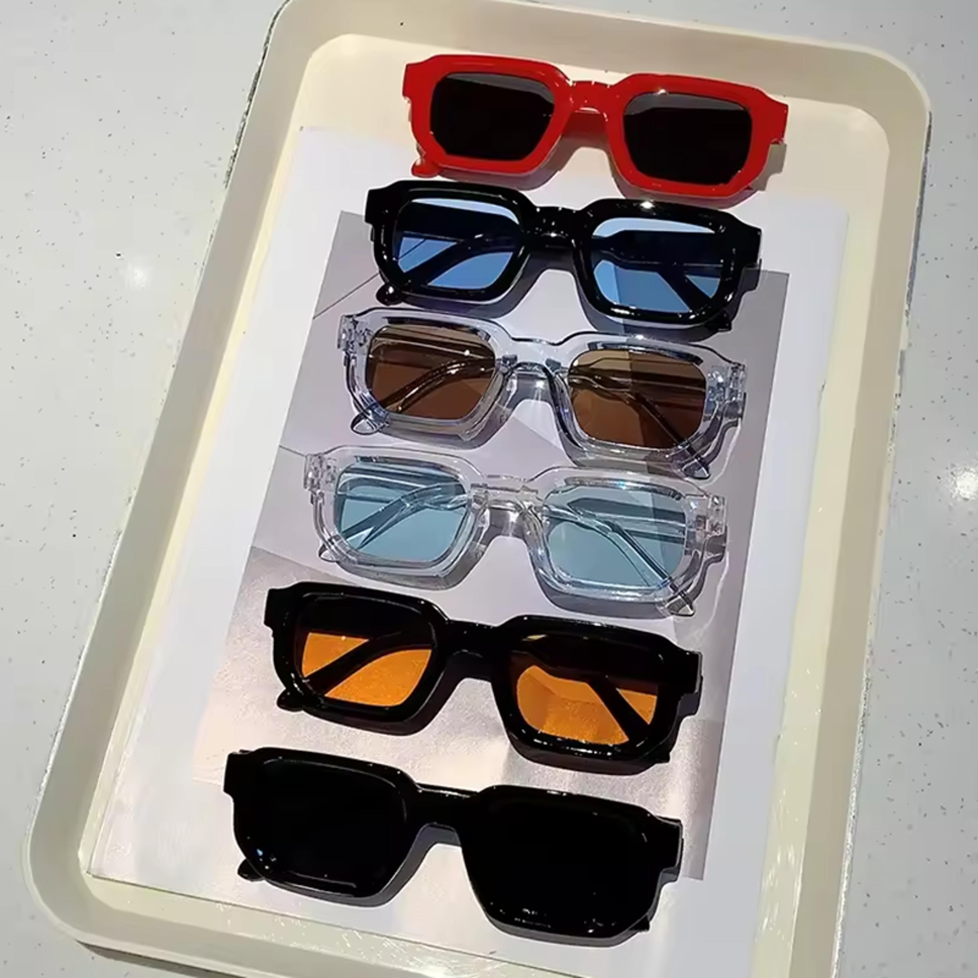 aura vintage rectangle sunglasses - retro luxury eyewear