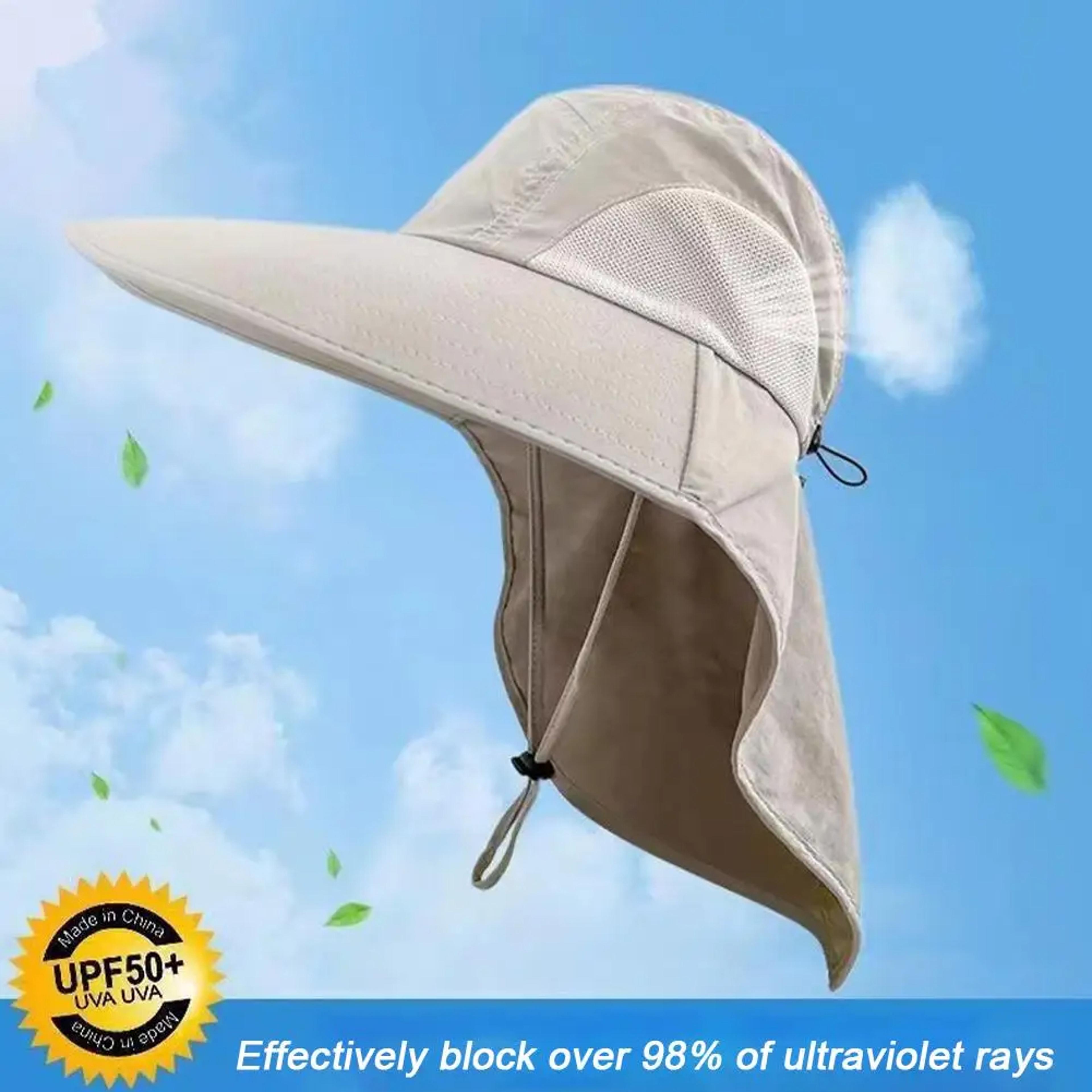 explorer upf wide brim sun hat with neck flap for men and women