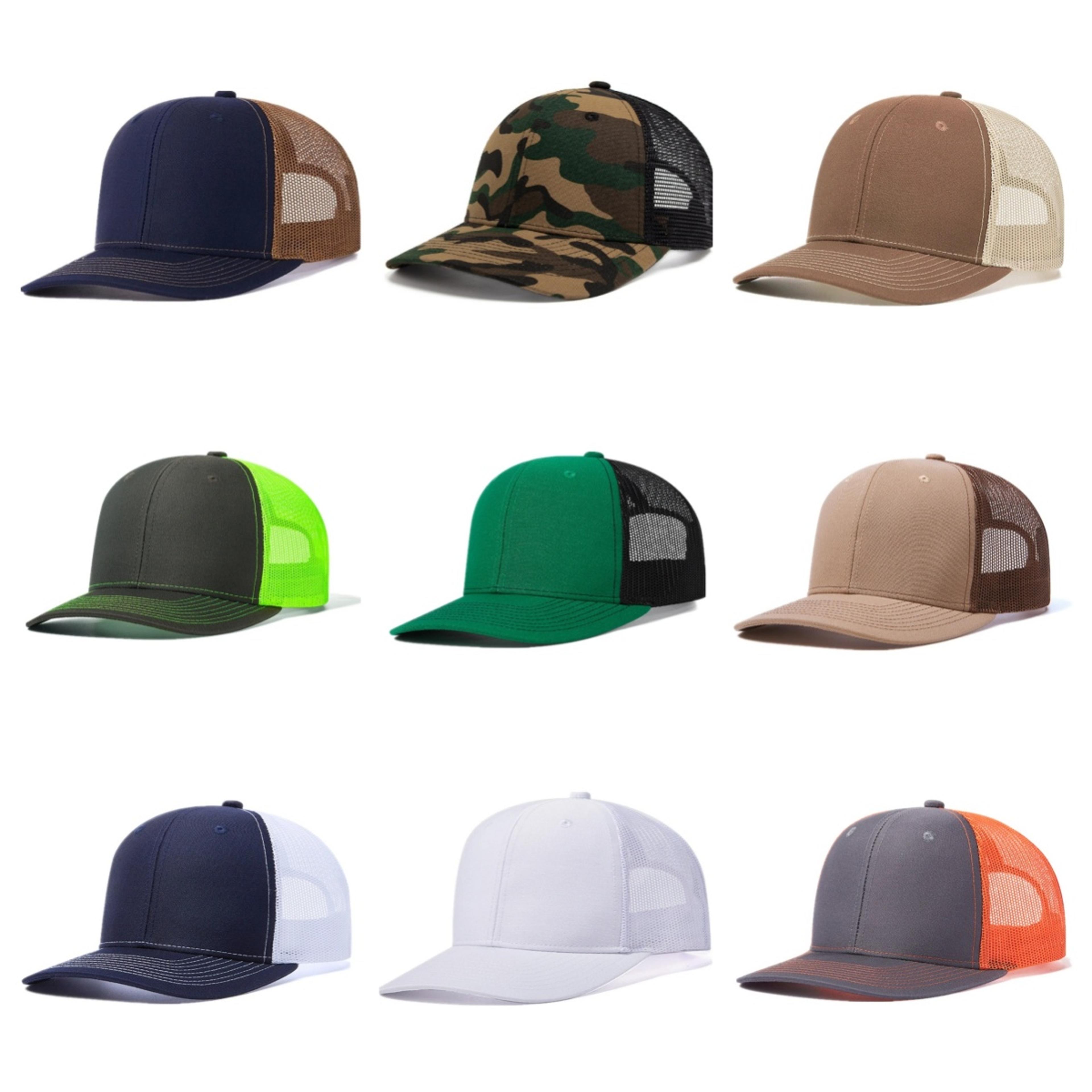 unisex breathable mesh trucker hat - adjustable slight curved brim summer cap