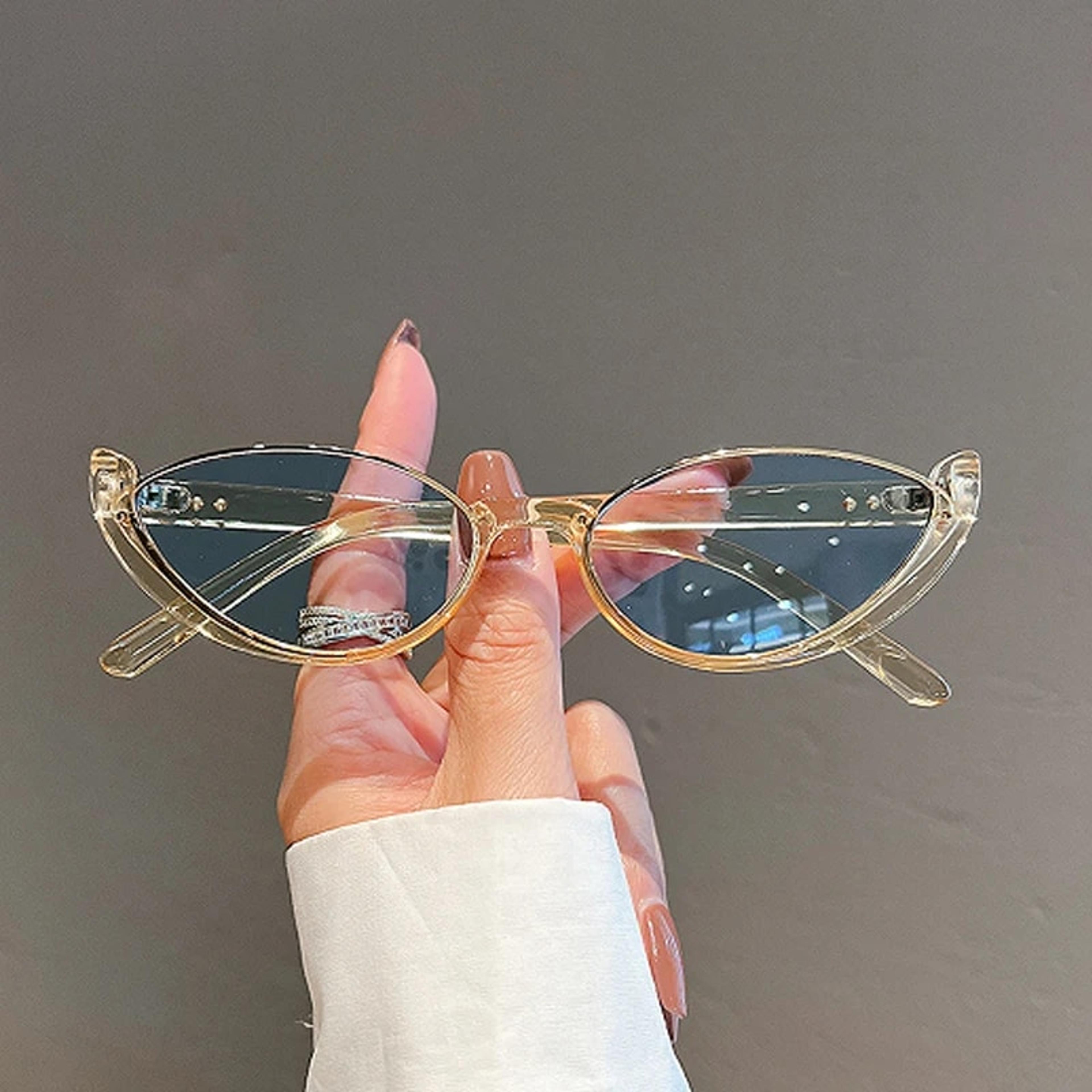 women's cat eye sunglasses - half frame trendy protection shades
