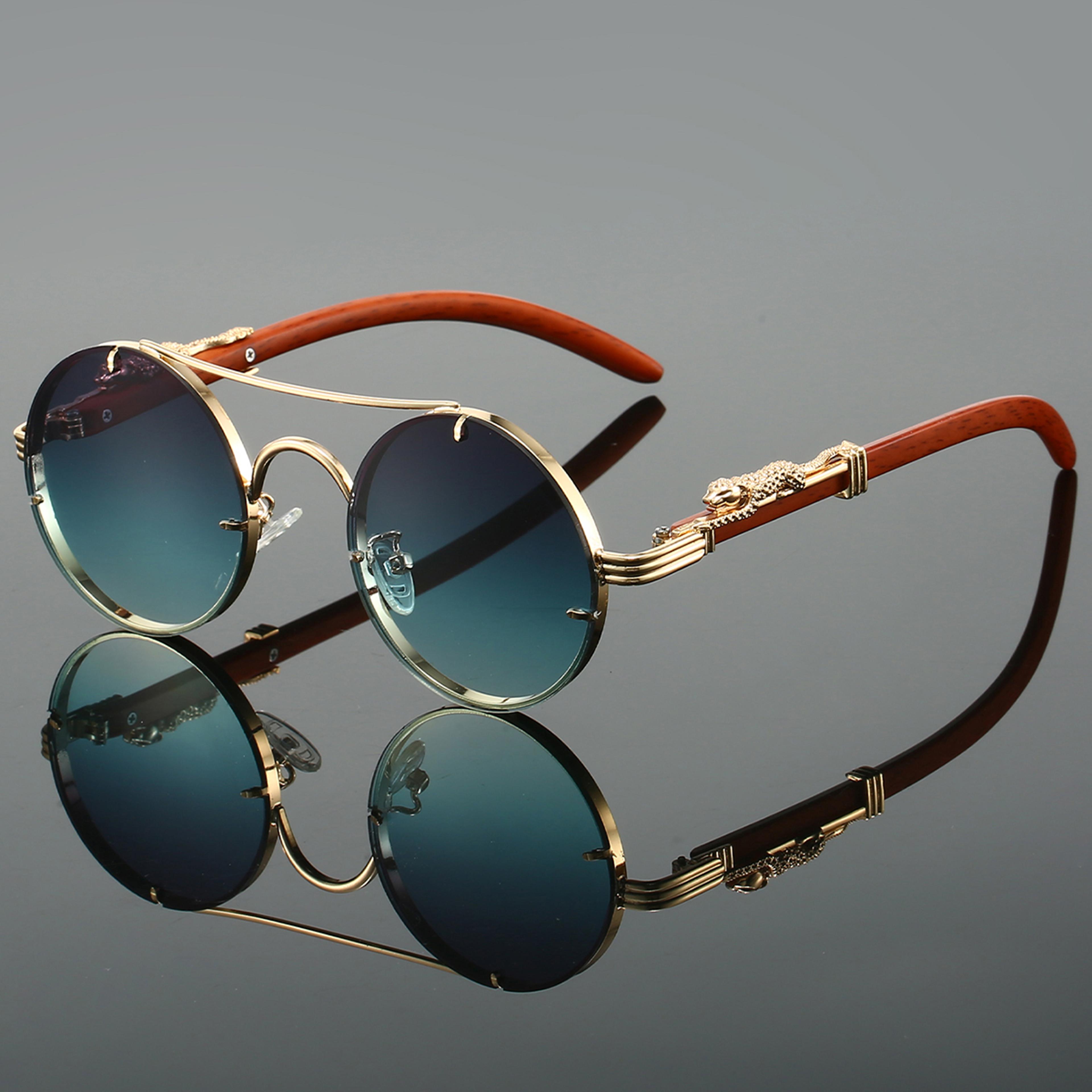 aura vintage round sunglasses – retro double bridge sunglasses & trendy unisex shades