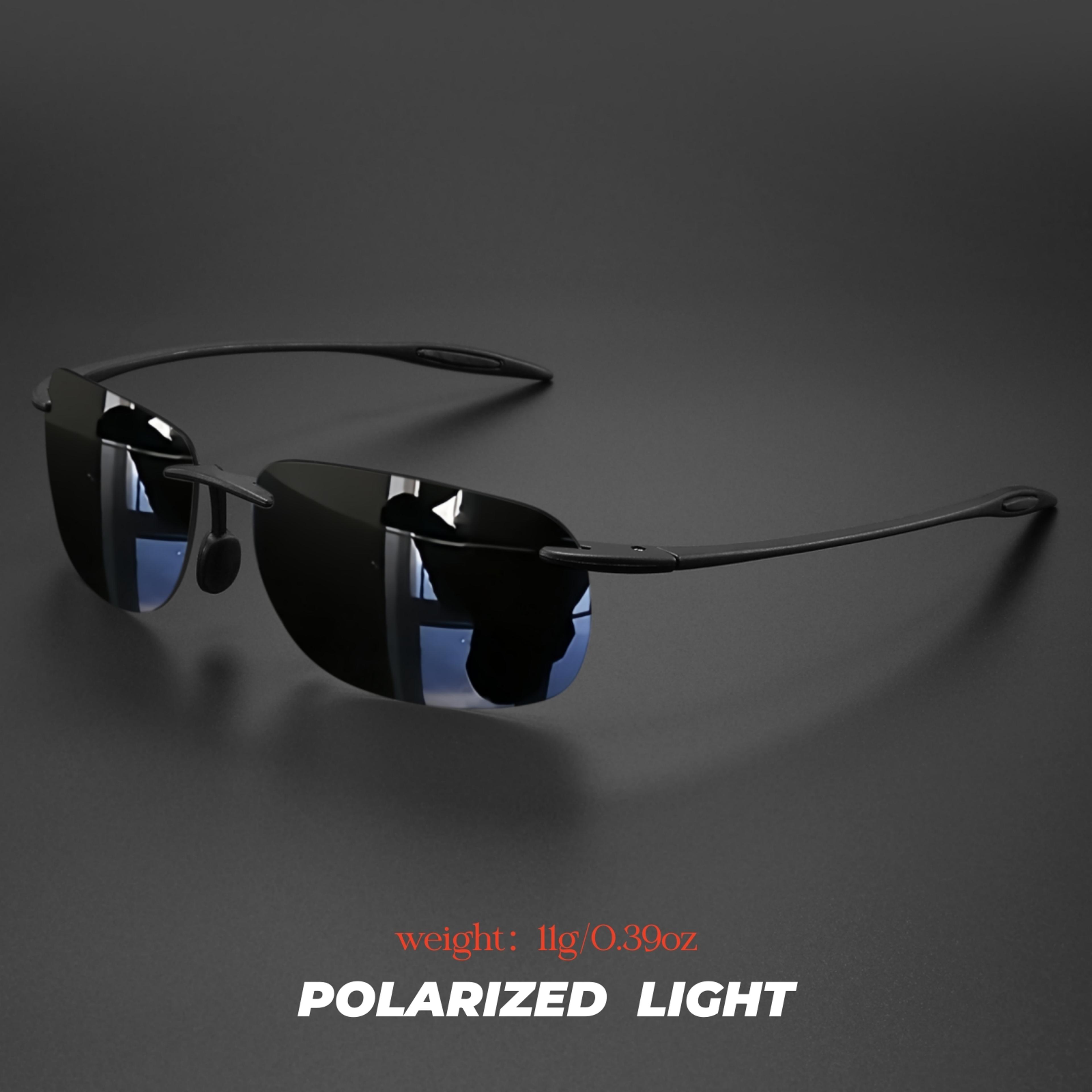 aerofit ultra light frameless polarized square sunglasses
