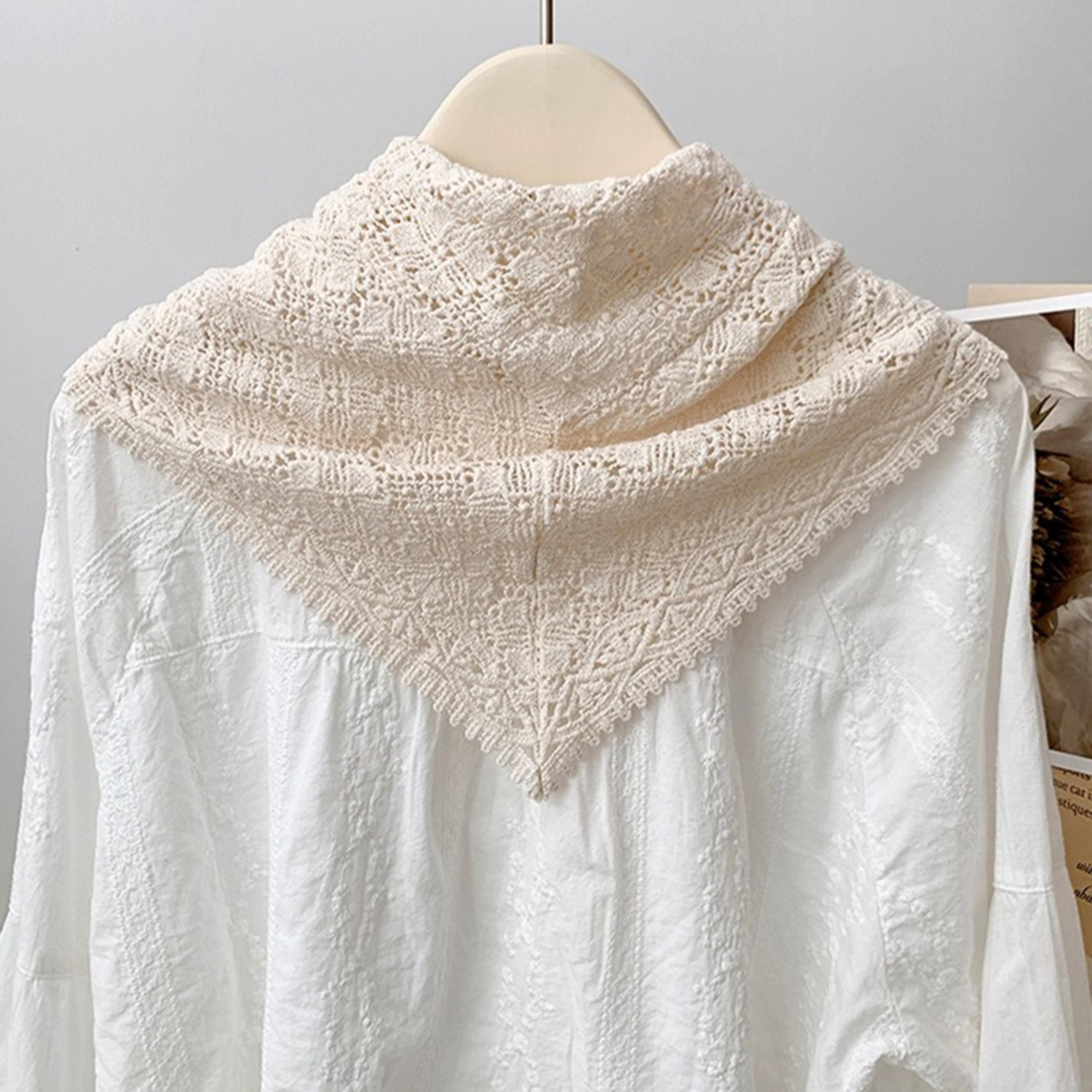 lace crochet detachable collar small shawl for women