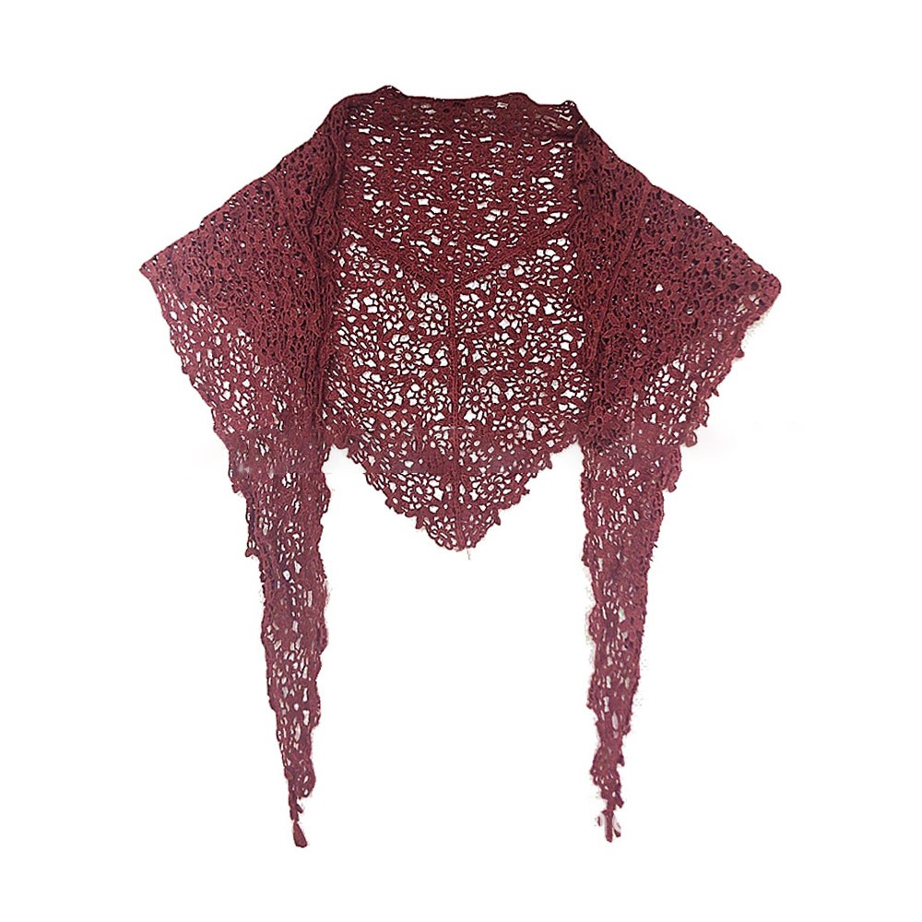 elegant floral lace shawl and uv protection summer crochet neck wrap