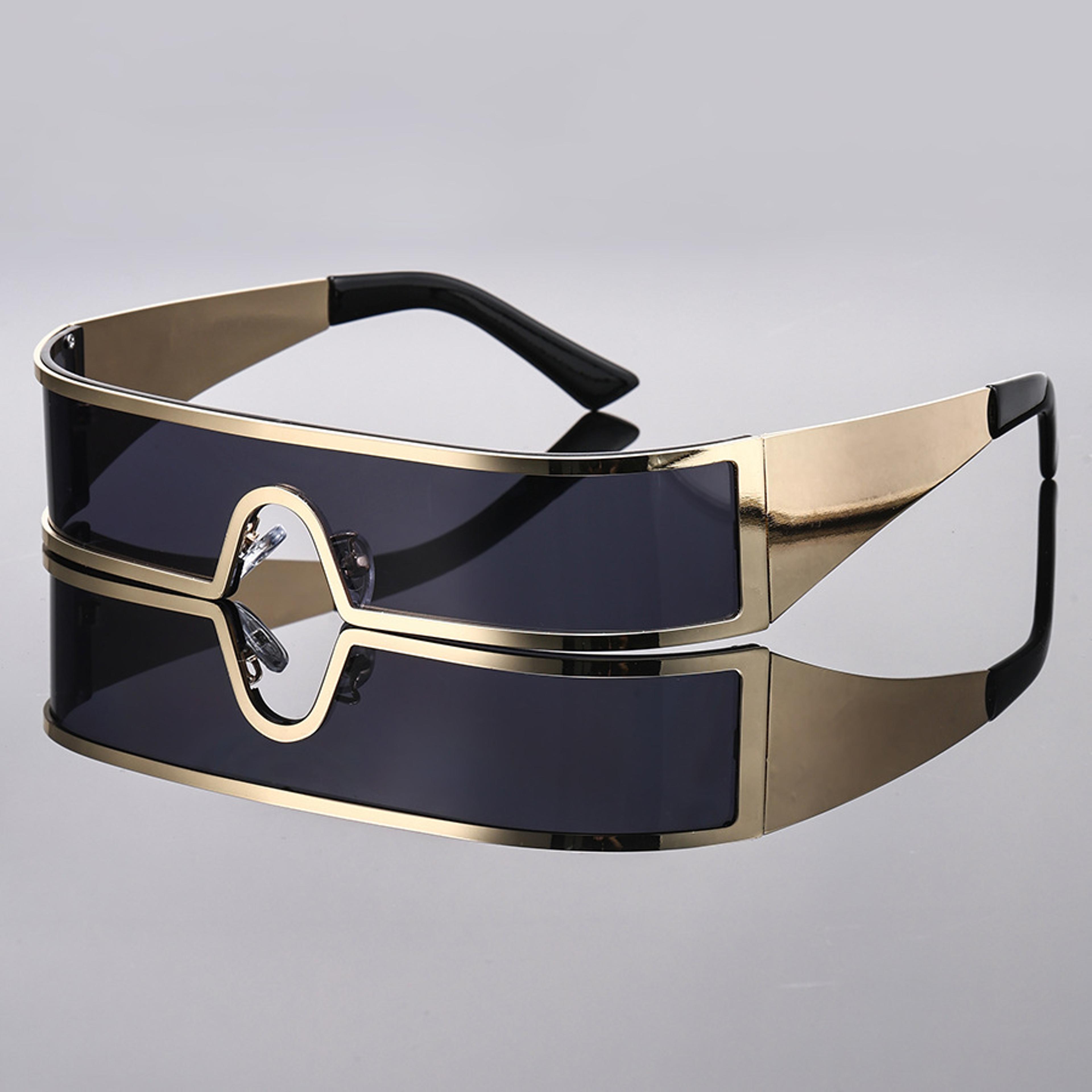 cyberpunk futuristic sunglasses narrow tech frames
