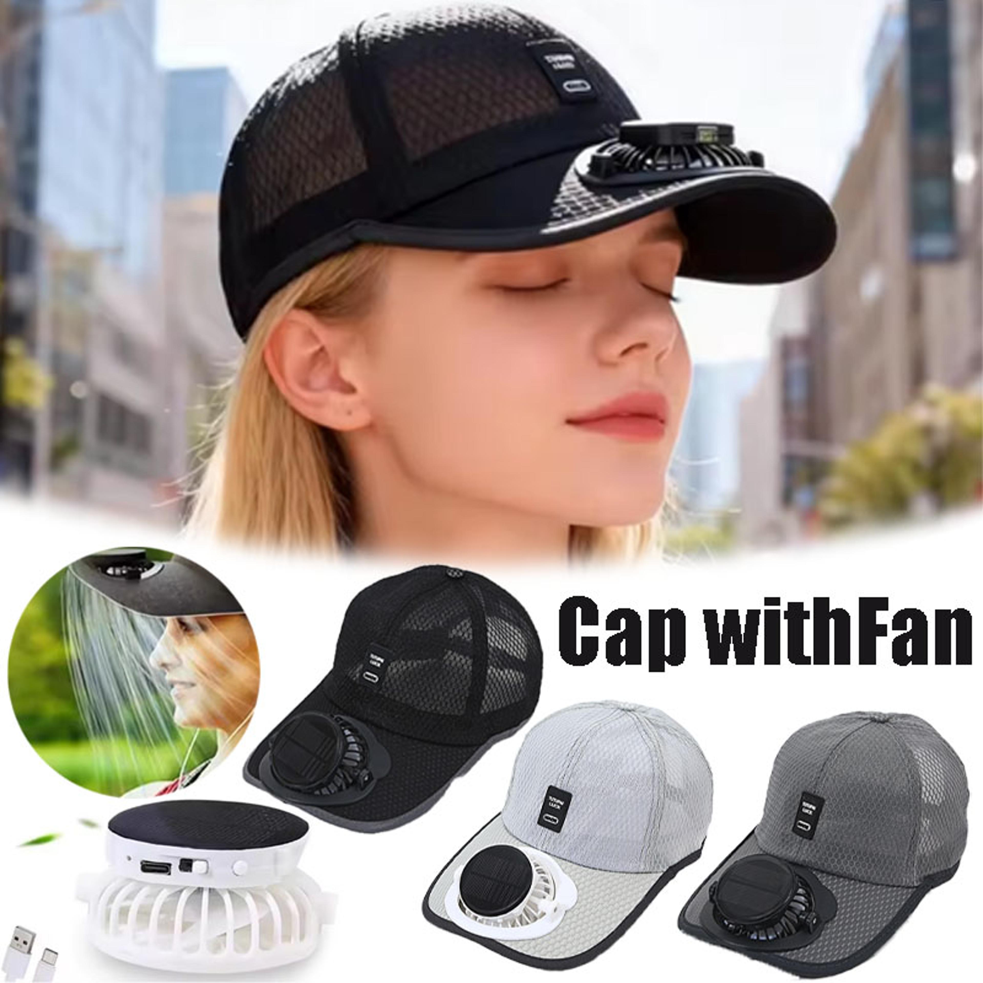 breezecap solar powered fan hat - uv protection cooling baseball cap for outdoor comfort