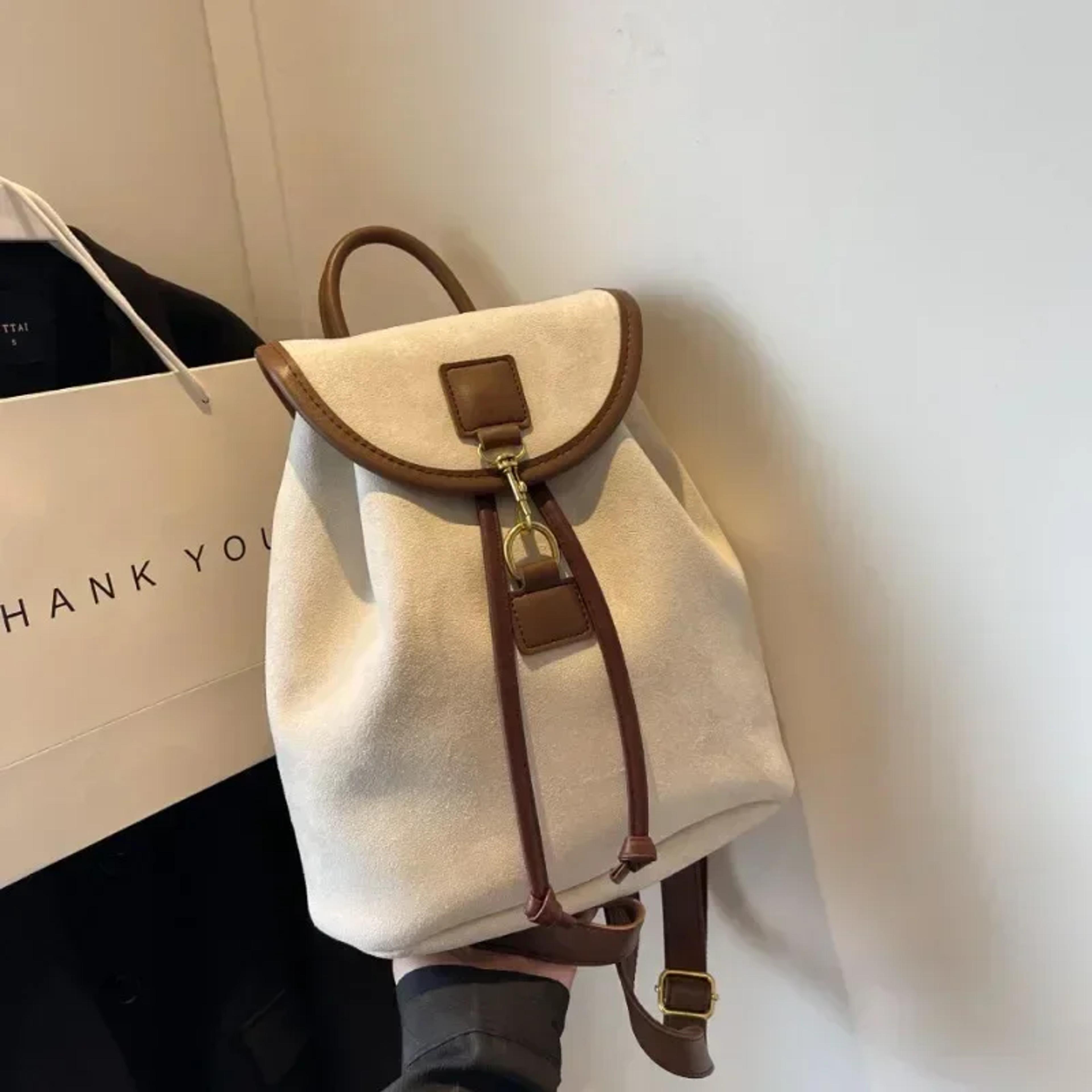 elegant womens large capacity college backpack & trendy shoulder bag