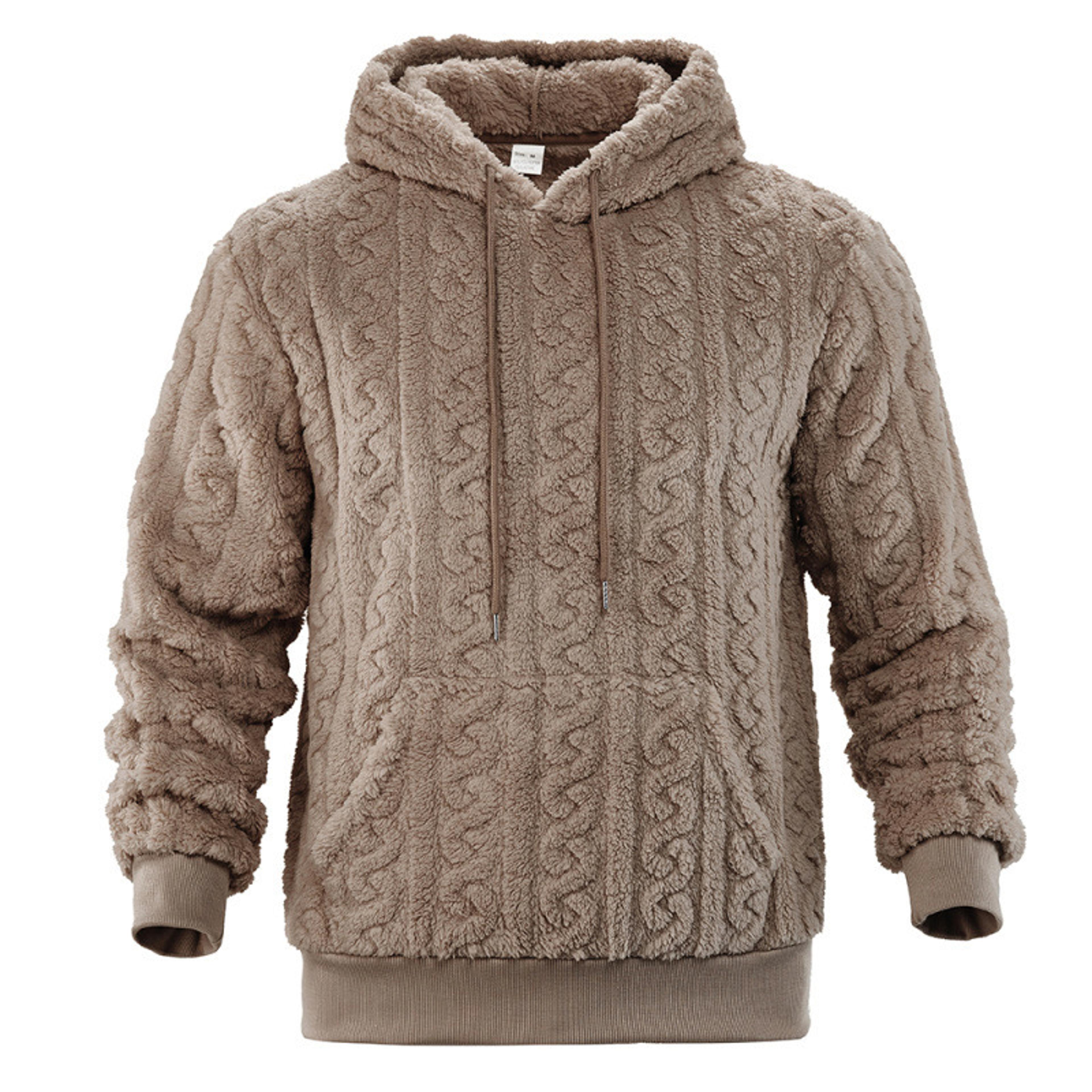 mens retro velvet hooded sweatshirt loose warm streetwear pullover