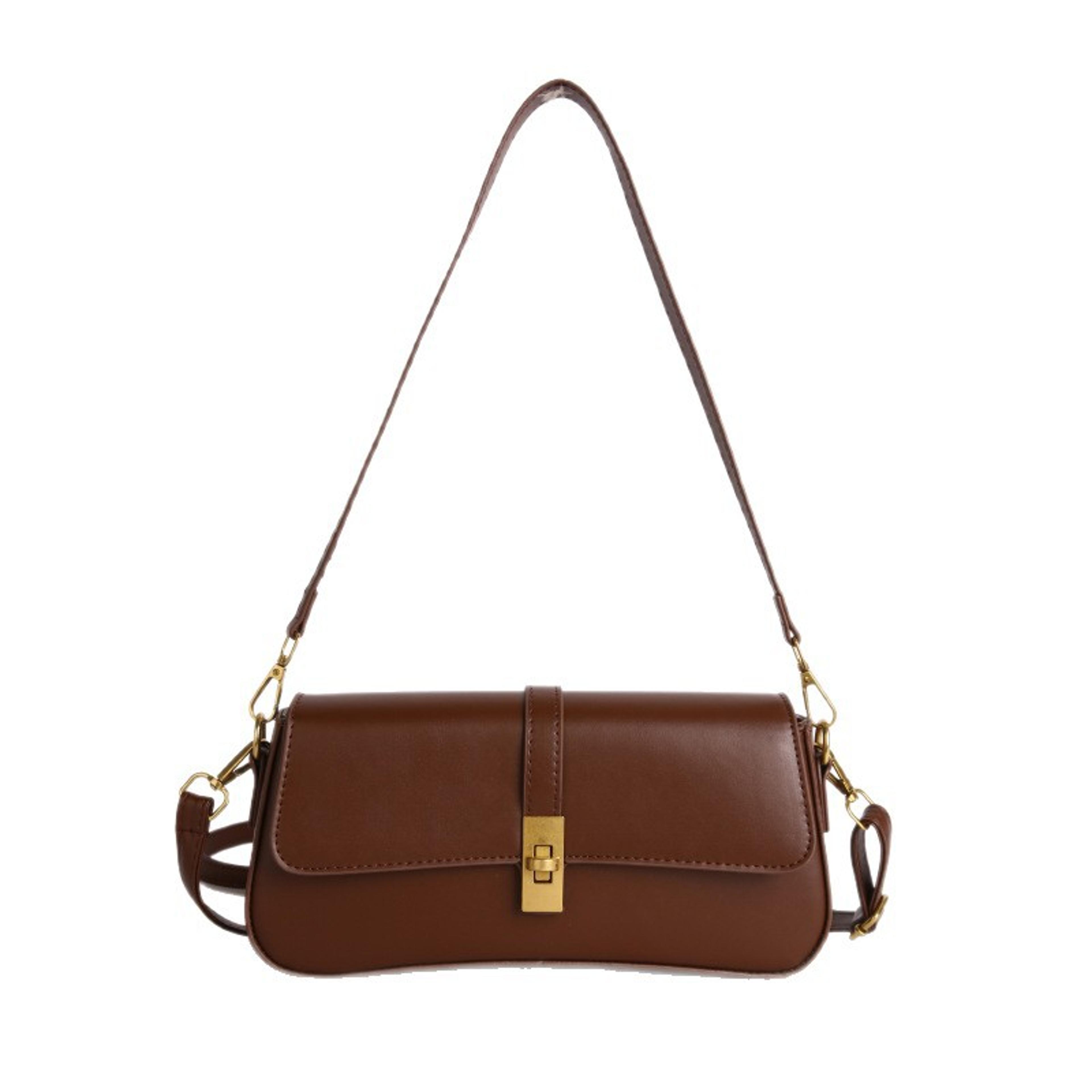 trendy versatile commuter shoulder bag - casual underarm baguette purse