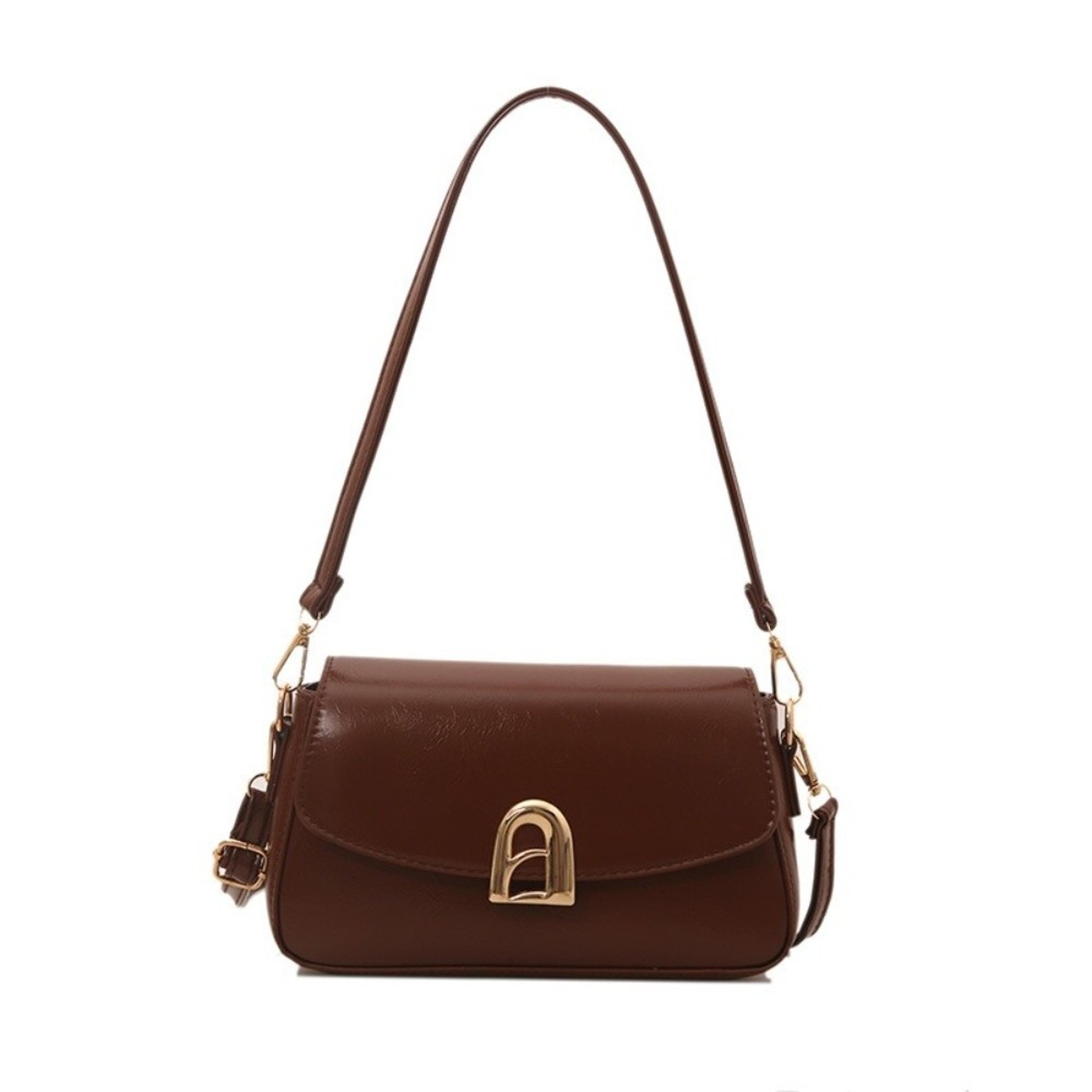 retro minimalist pu leather square crossbody bag for women