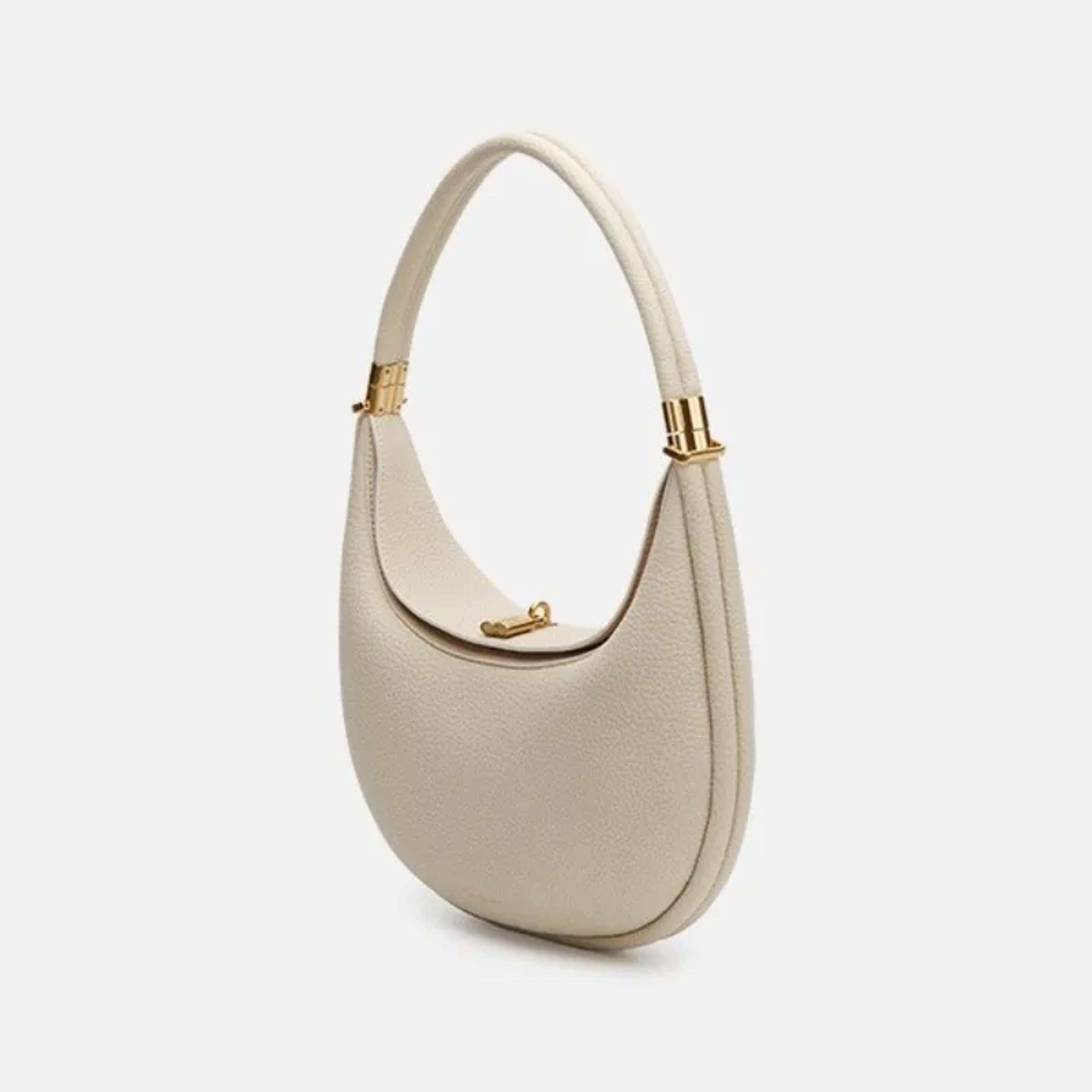 modern minimalist crescent shoulder bag: versatile underarm crossbody purse for women
