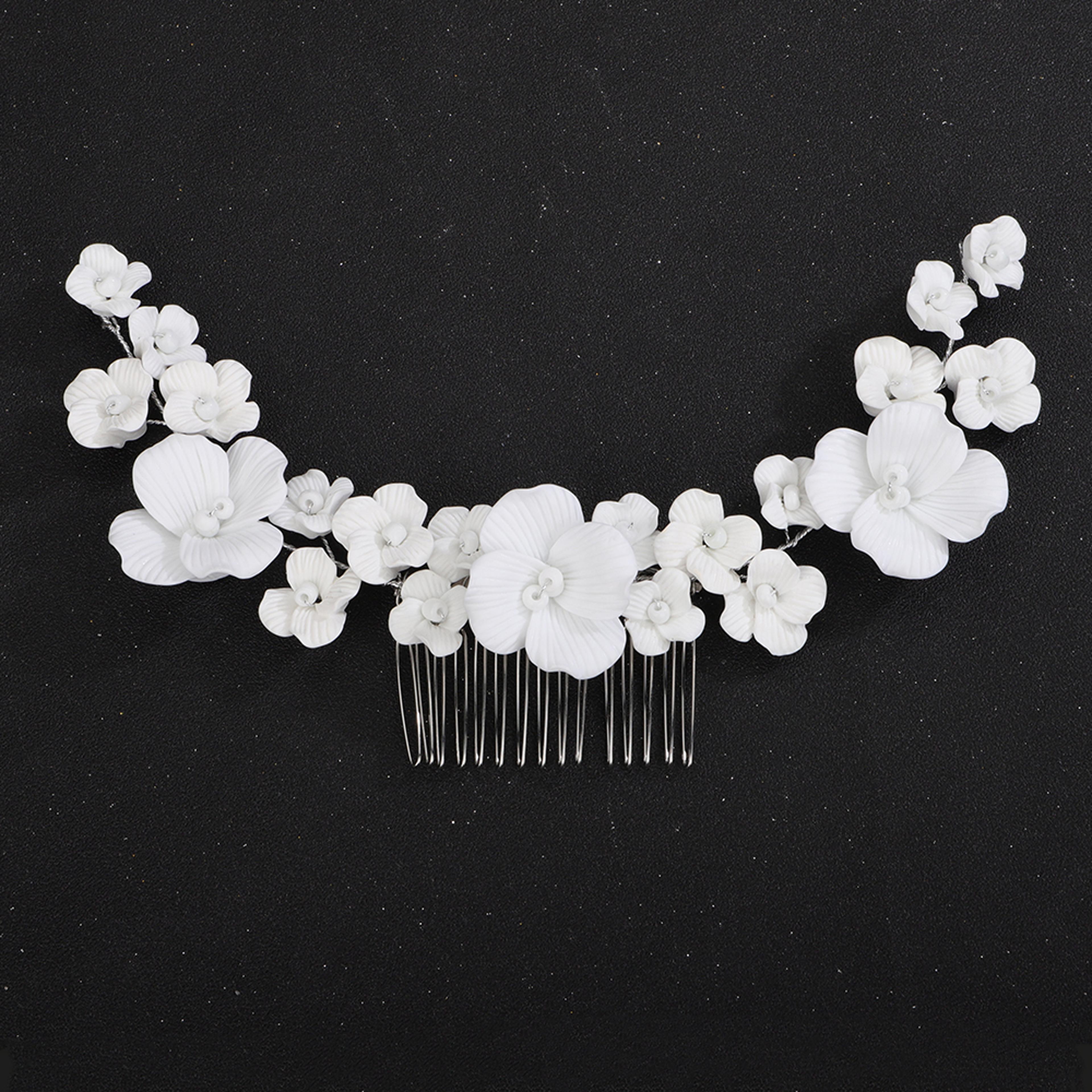 floral crystal bridal hair comb wedding accessories headpiece