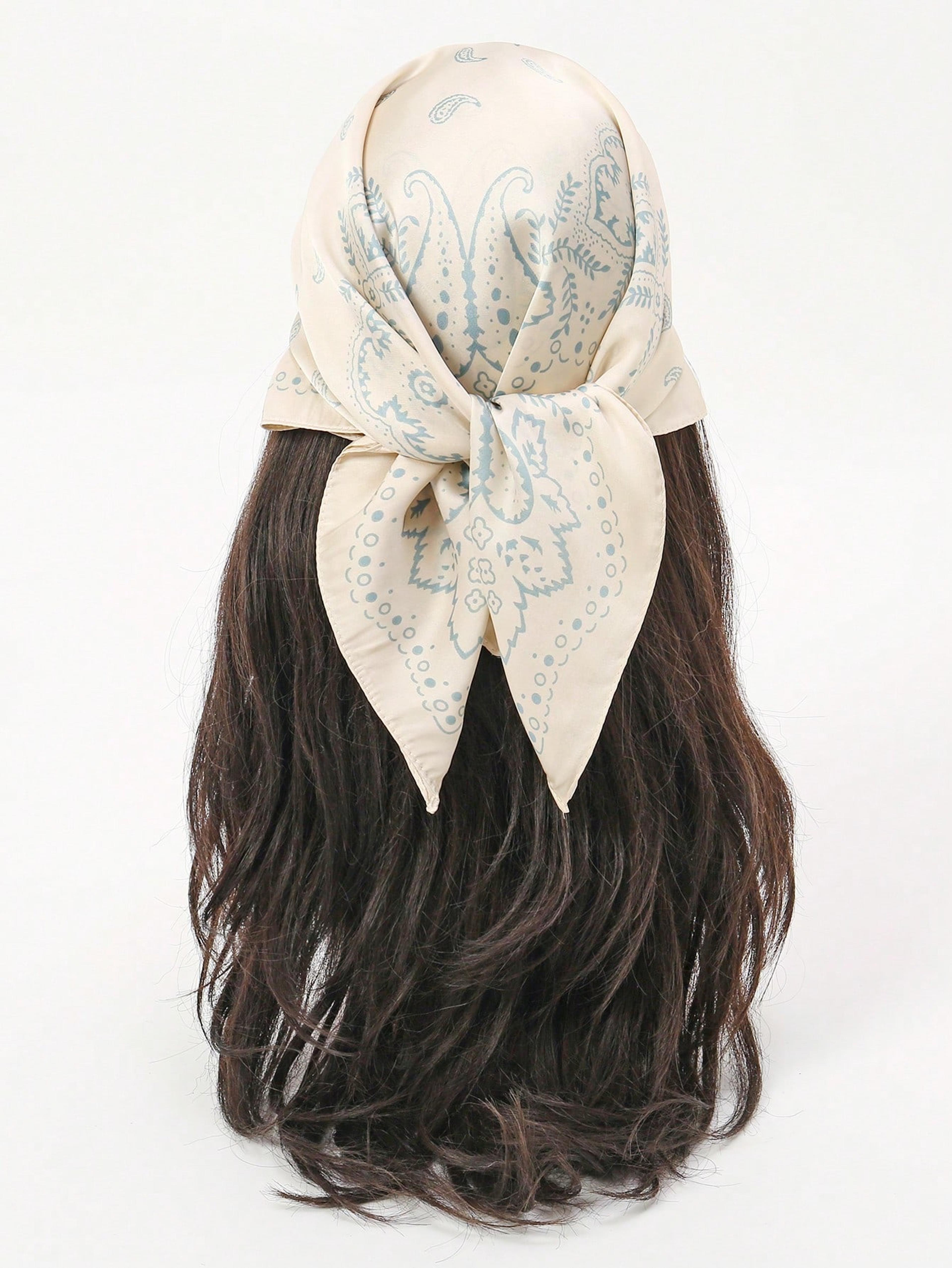 luxury paisley silk scarf lightweight square scarf elegant women shawl and fashion bandana