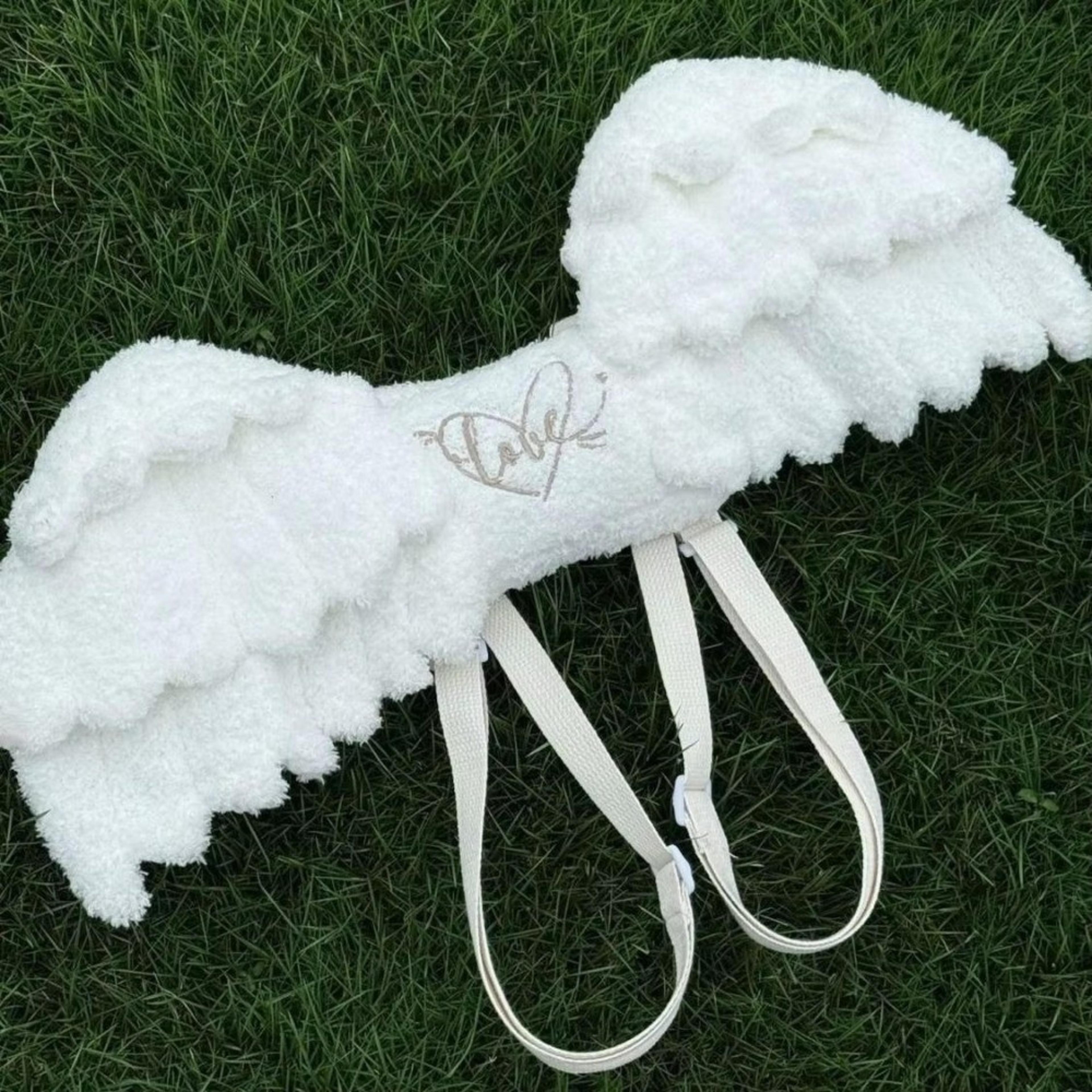 white angel wings lolita backpack for jk uniform style