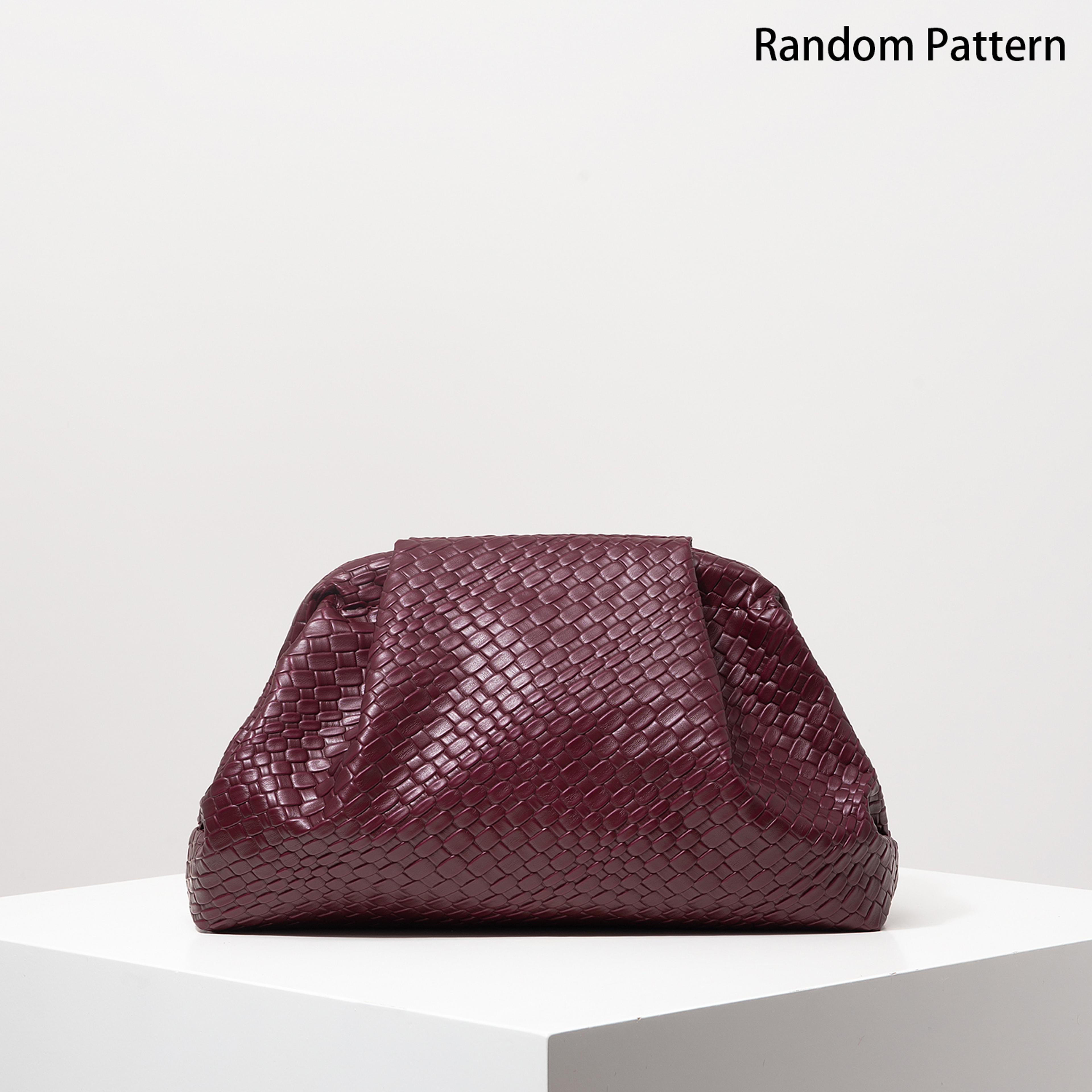 vintage woven clutch bag burgundy formal evening purse for women