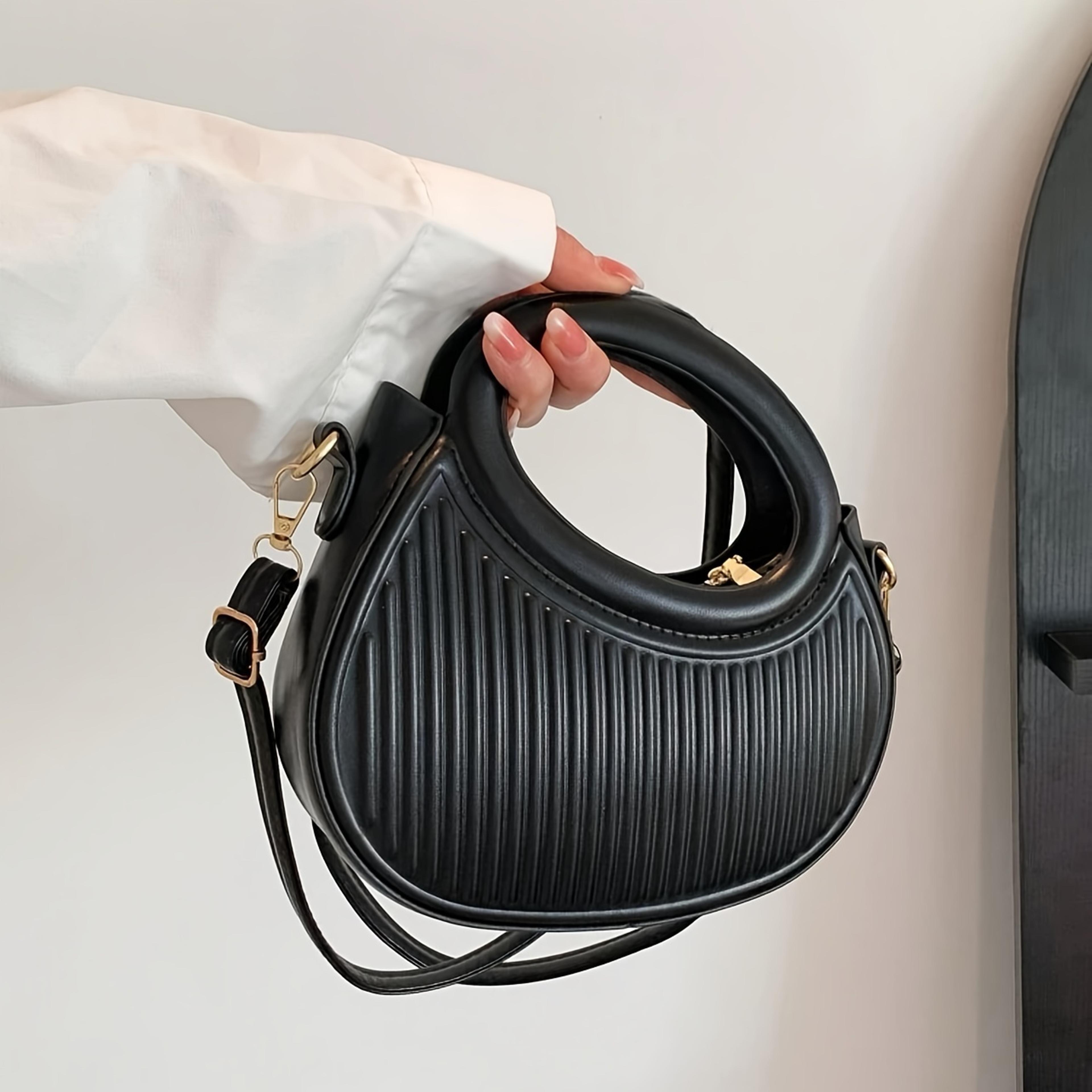 chic stripe design crossbody purse elegant synthetic pu leather handbag & luxury designer luxury bag shoulder bag