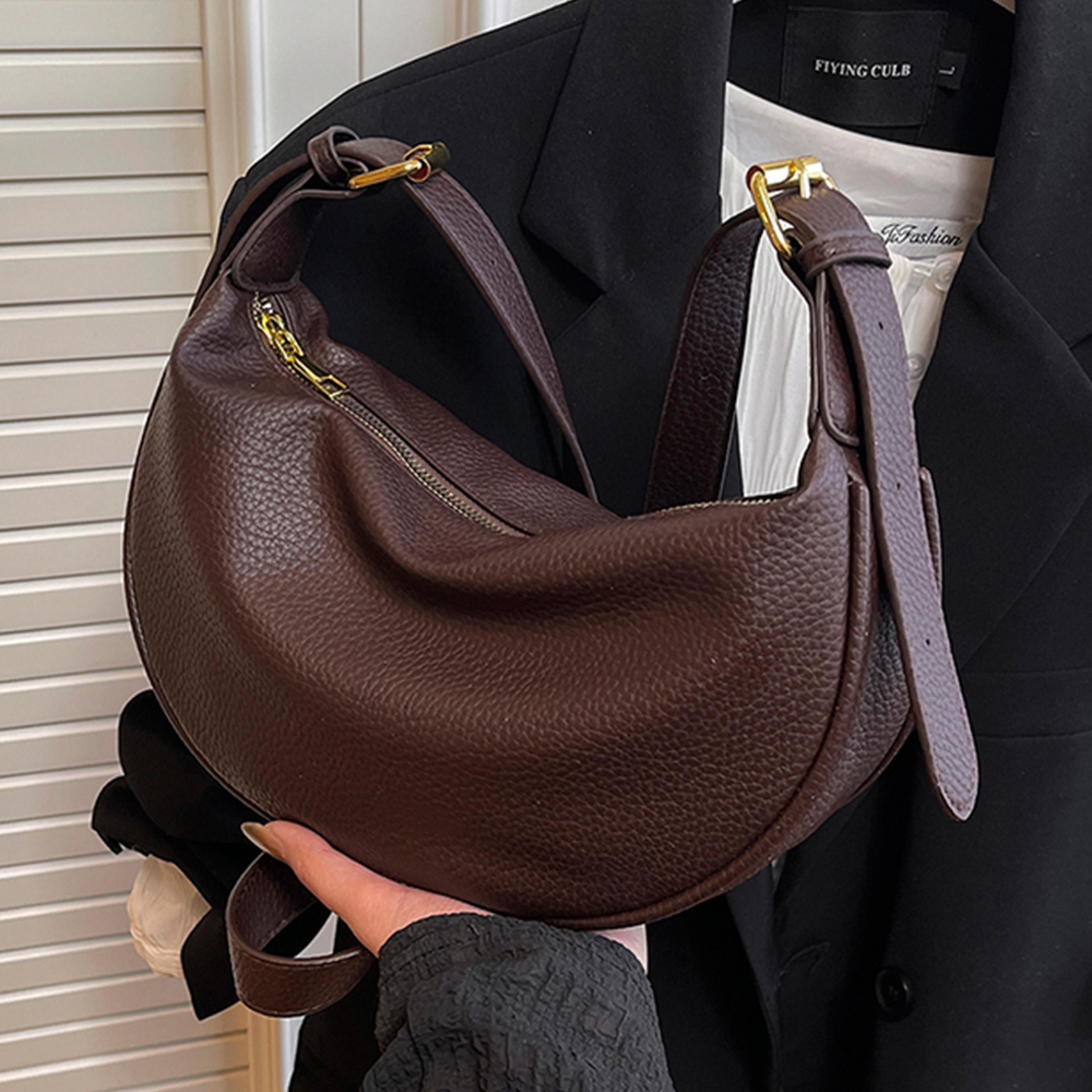 korean fashion large capacity pu leather tote bag – casual everyday hobo shoulder bag for women