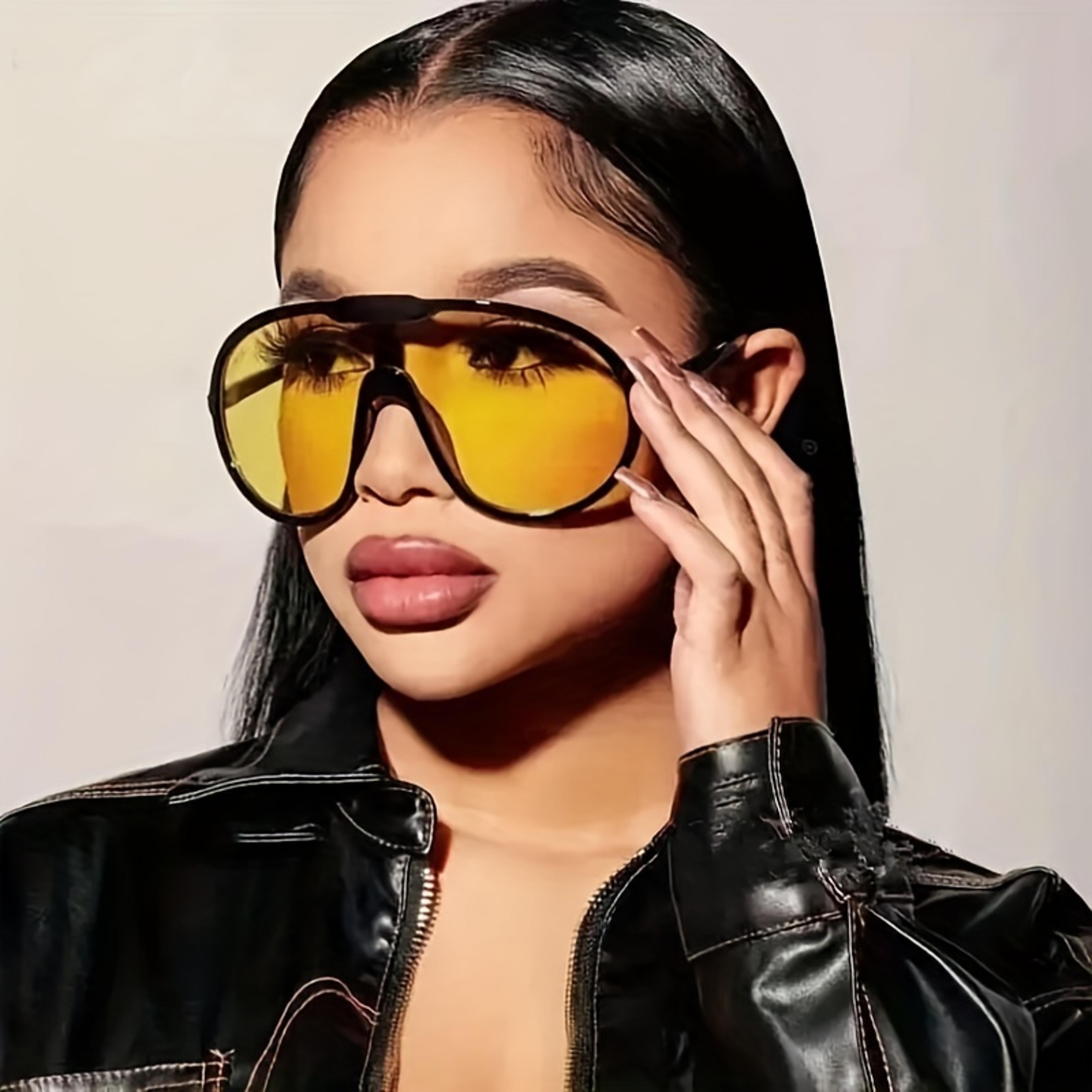 oversized square sunglasses vintage punk fashion retro gradient shades uv400