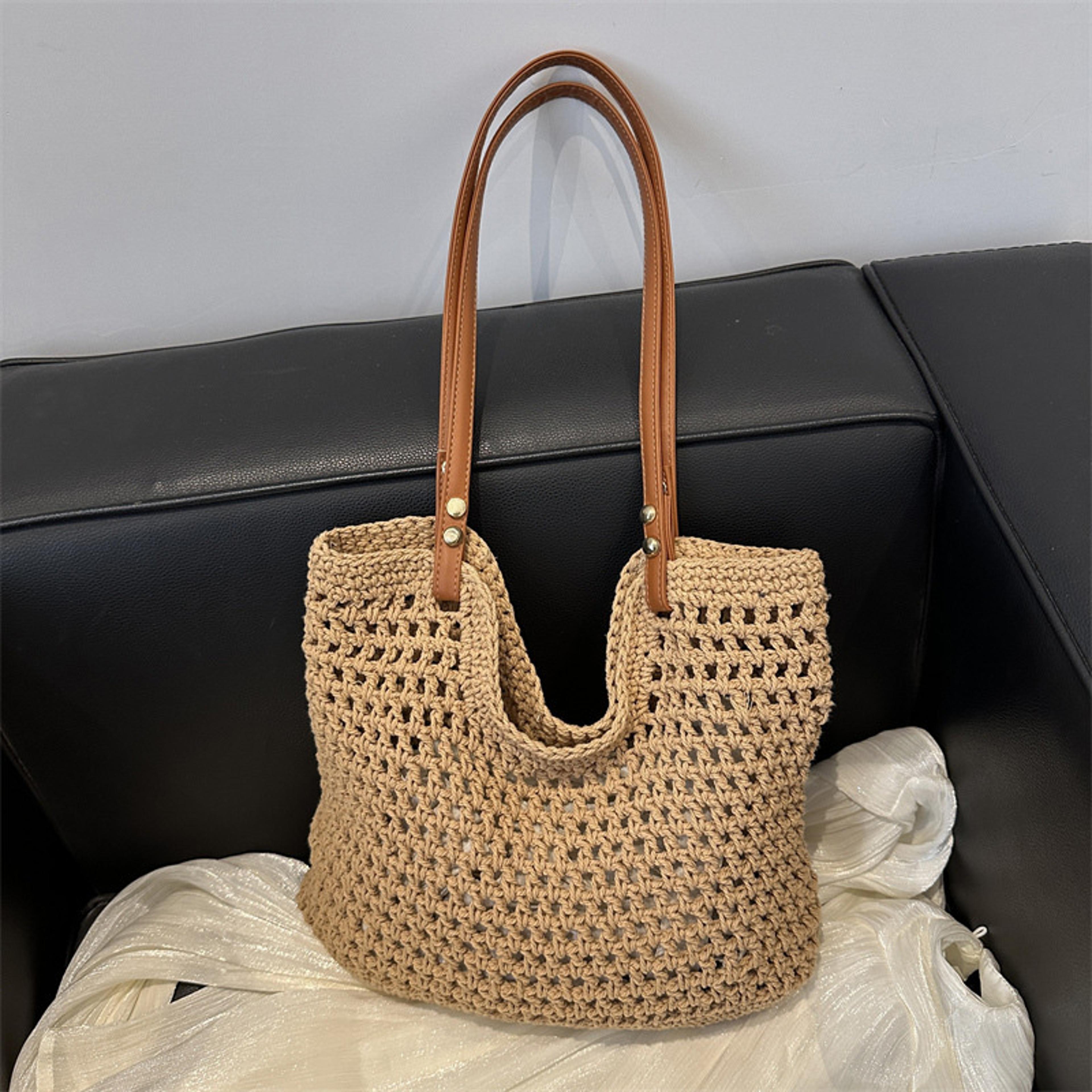straw beach bag for women large woven tote