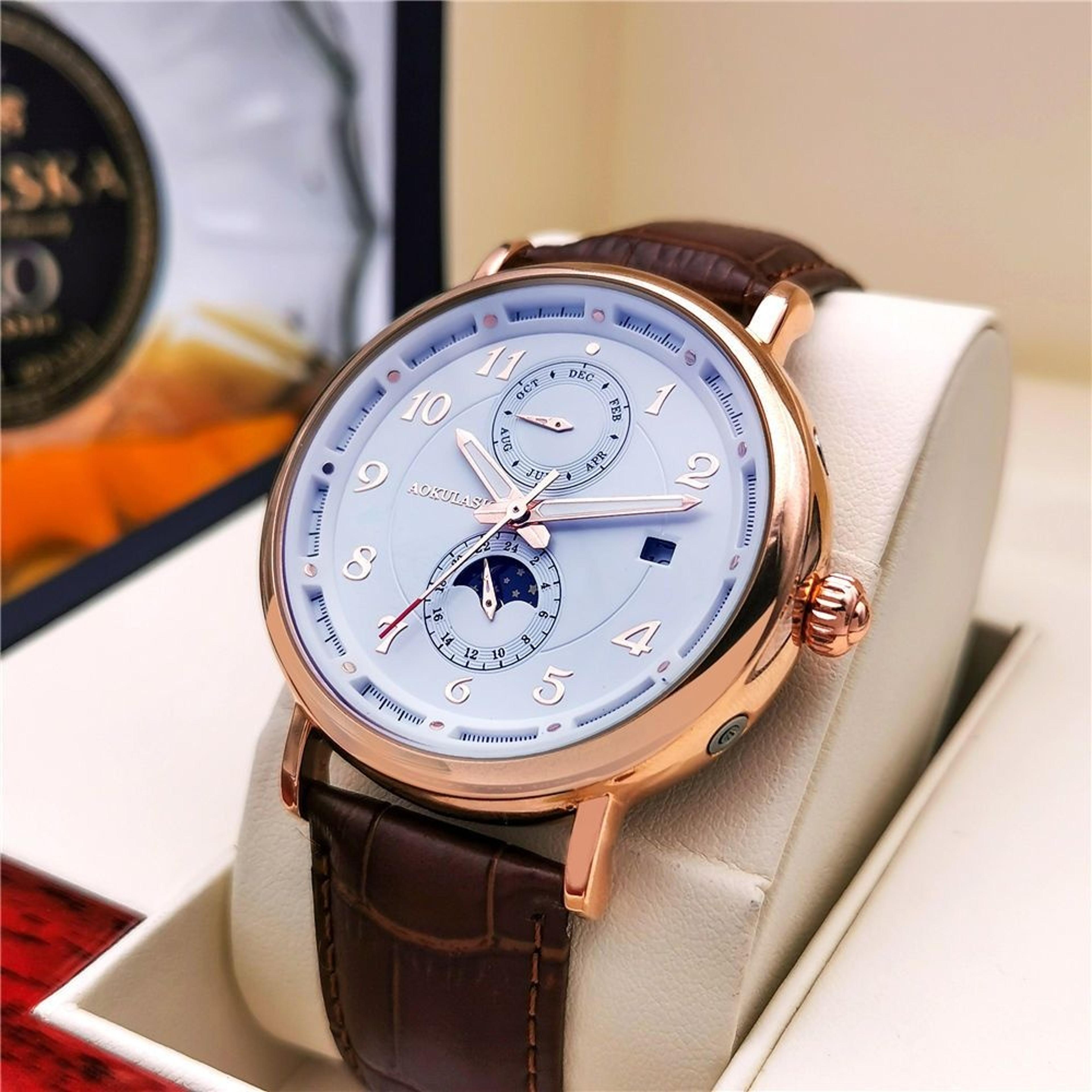 luxury automatic skeleton watch for men
