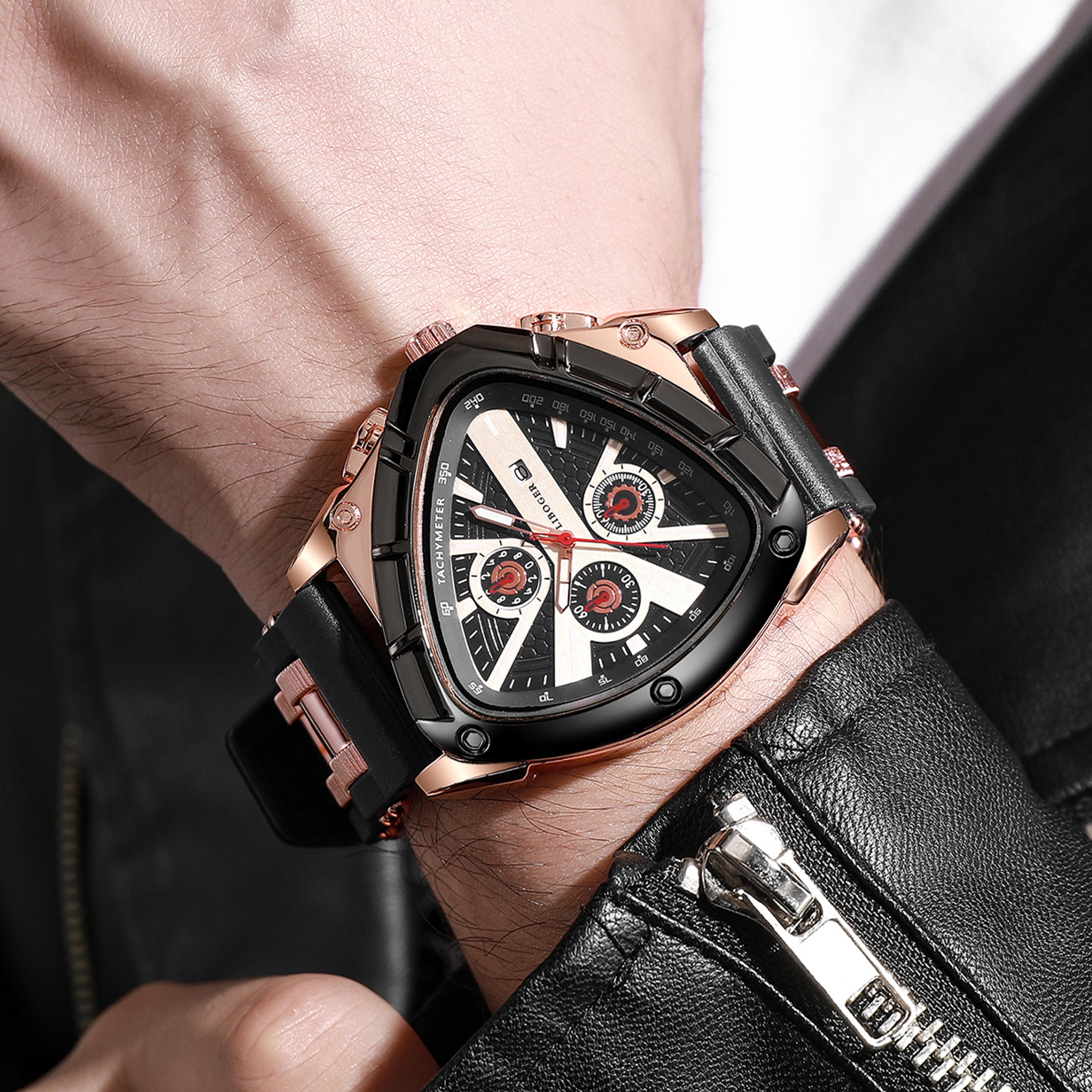 arabic dial men sports watch with silicone strap